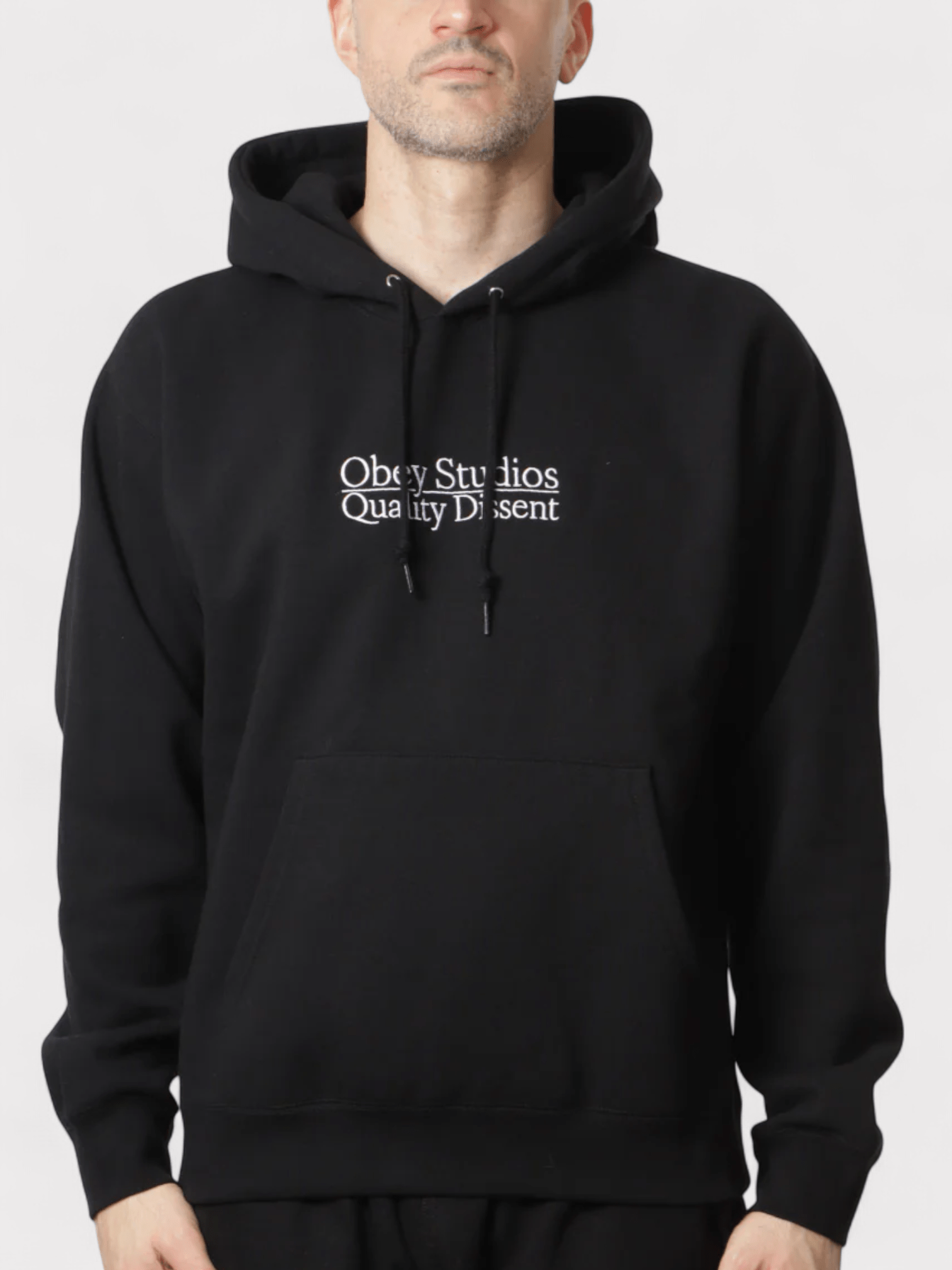 OBEY Quality Dissent Hoodie Black - Supplied FashionOBEY