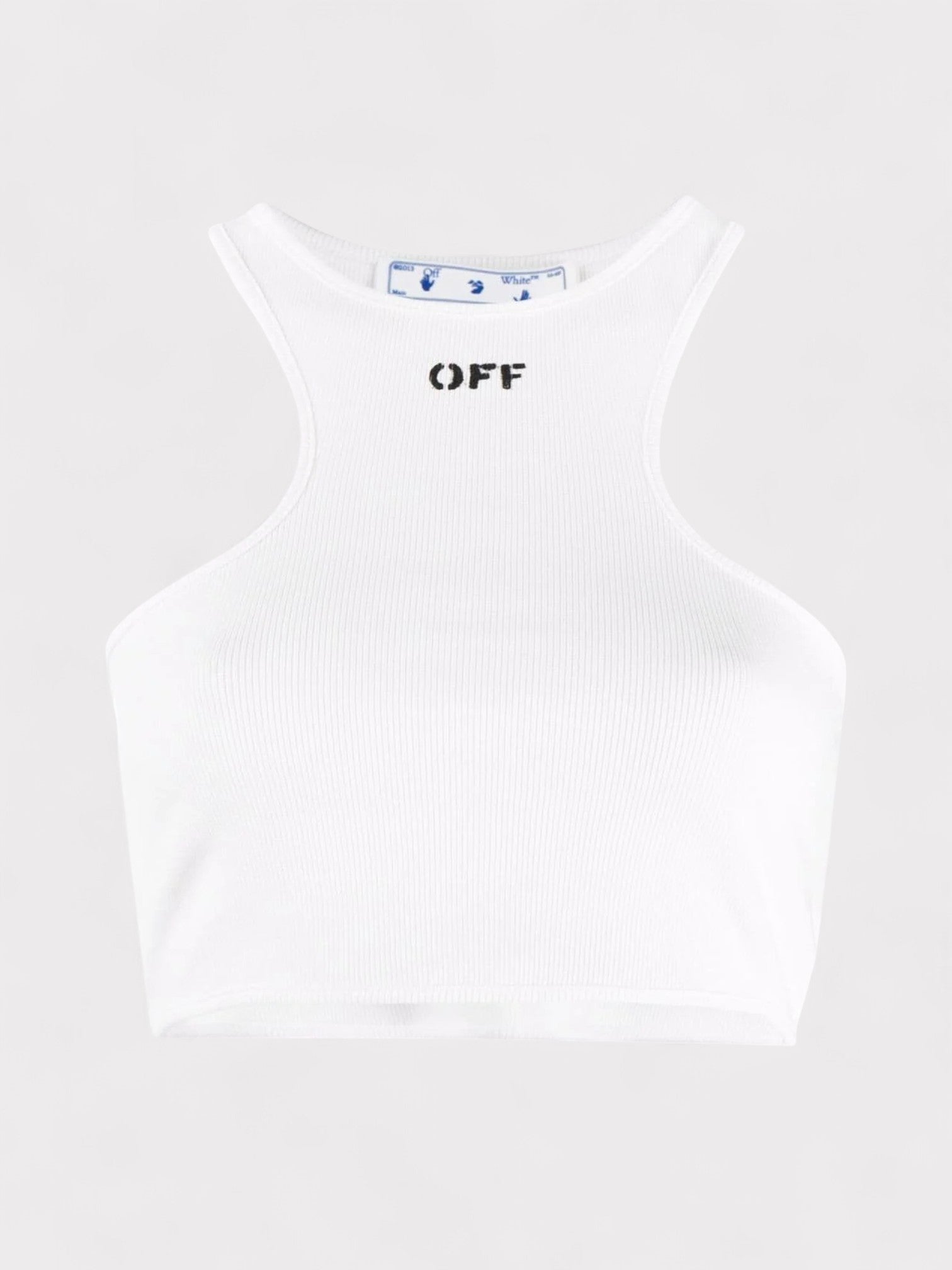 Off Stamp Ribbed Rowing Top White - Supplied FashionOff - White