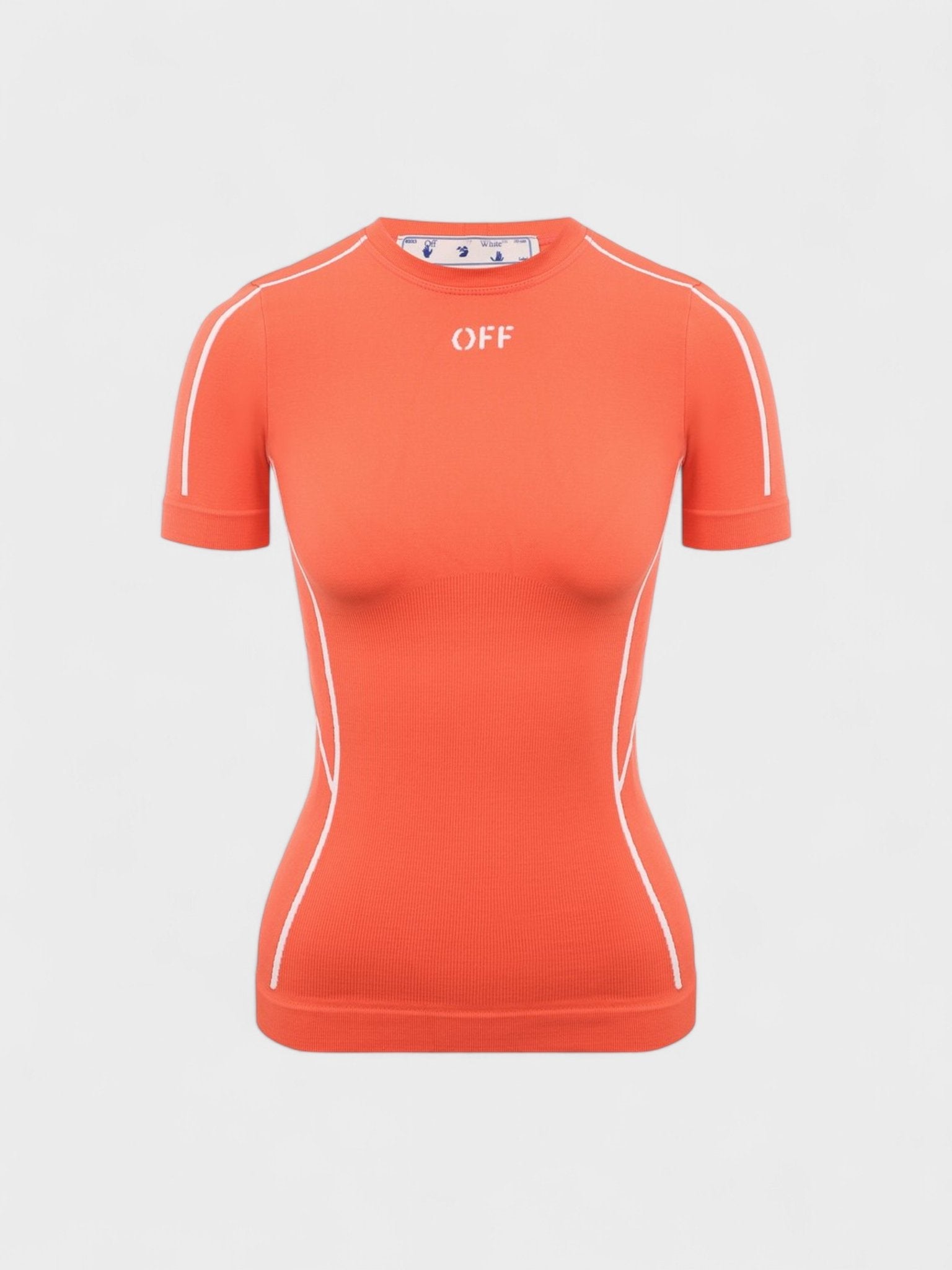 Off Stamp Seamless T-Shirt Orange - Supplied FashionOff - White