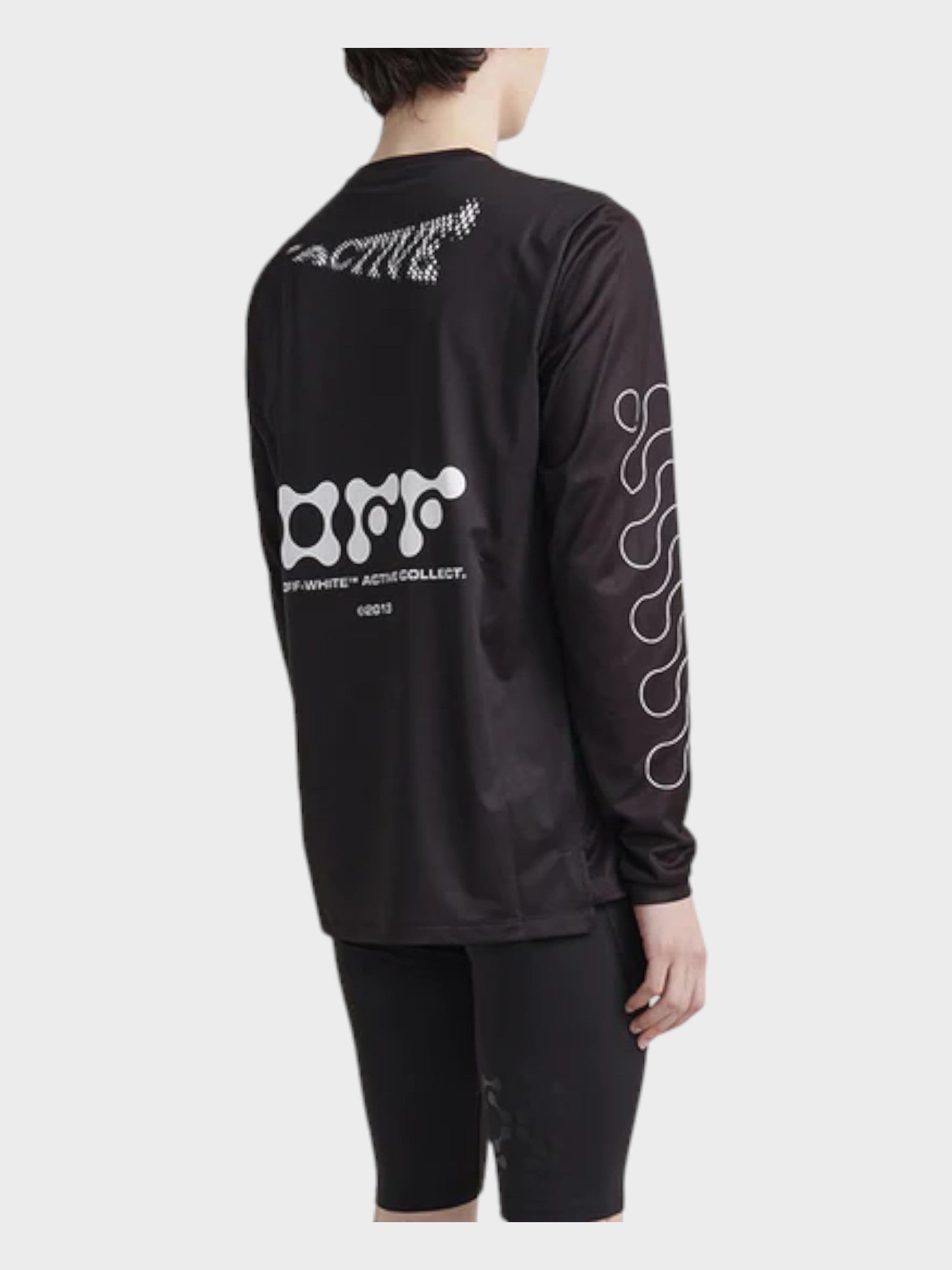 OFF-WHITE Active Diag L/S T-shirt Black/White - Supplied LuxuryOff-White