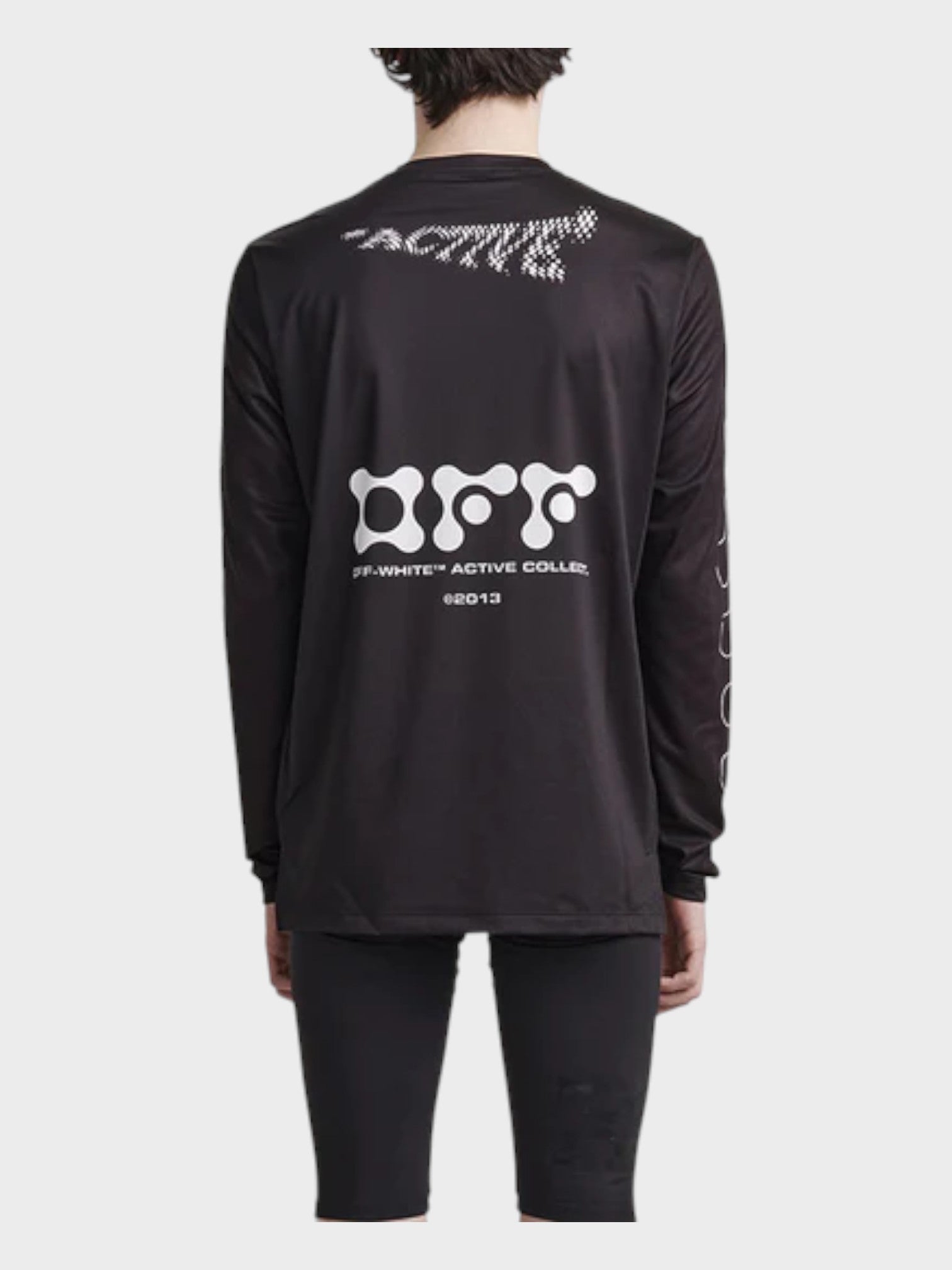 OFF-WHITE Active Diag L/S T-shirt Black/White - Supplied LuxuryOff-White