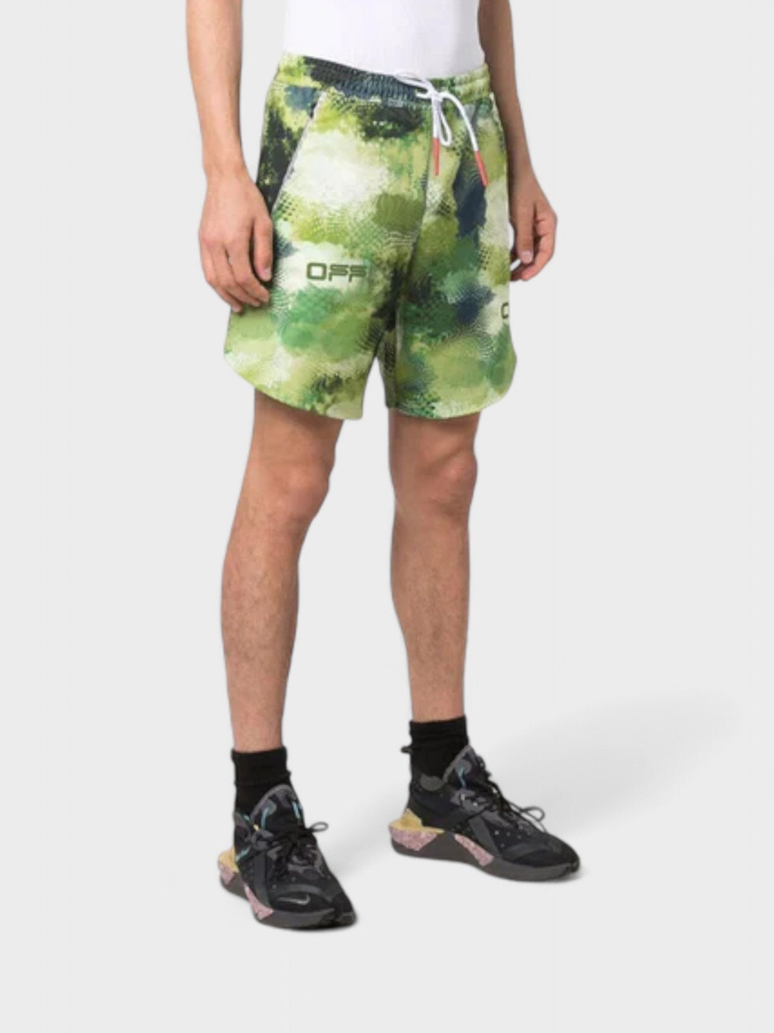 OFF - WHITE Active Knit Shorts Green - Supplied FashionOff White