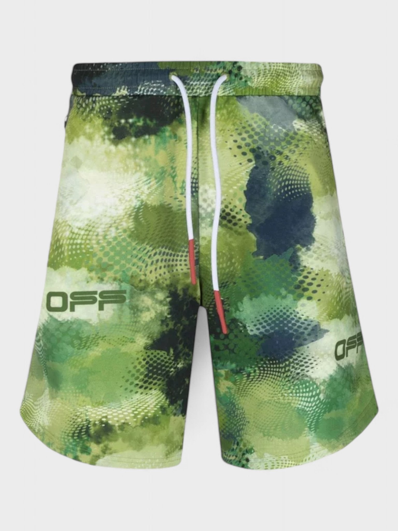 OFF - WHITE Active Knit Shorts Green - Supplied FashionOff White