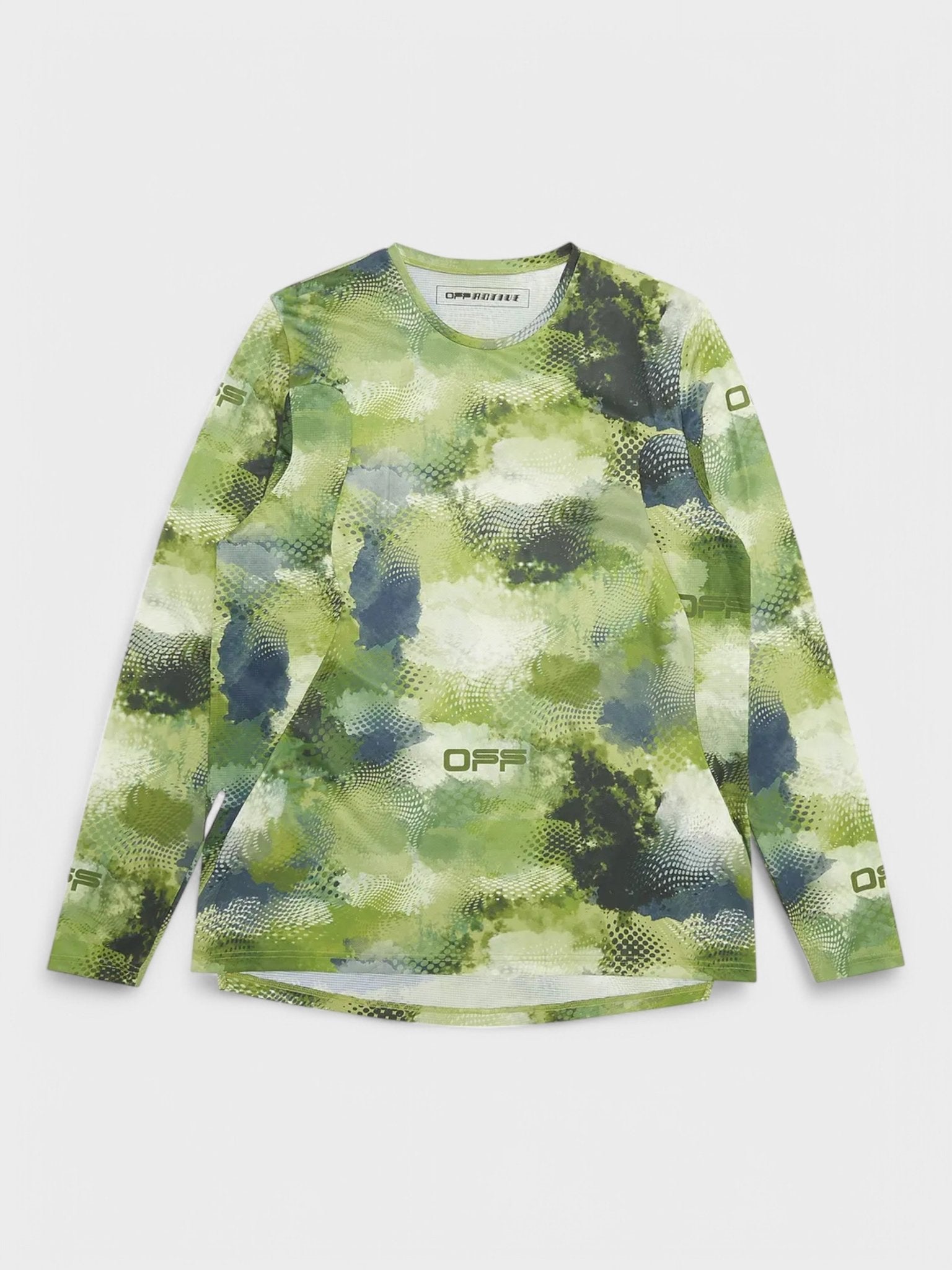 Off - White Active L/S Aop Tee Green - Supplied FashionOFF WHITE