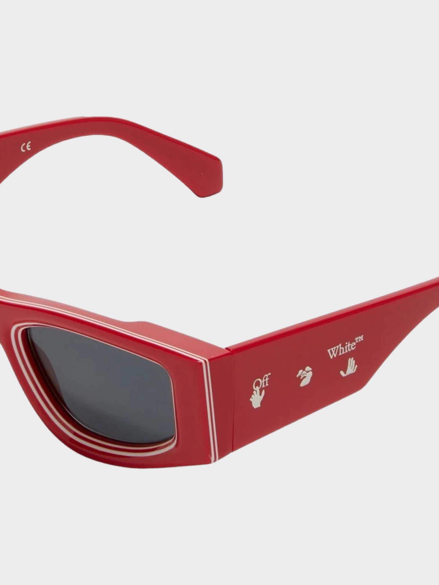 Off-White Andy Sunglasses Red Dark Grey - Supplied LuxuryOff-White