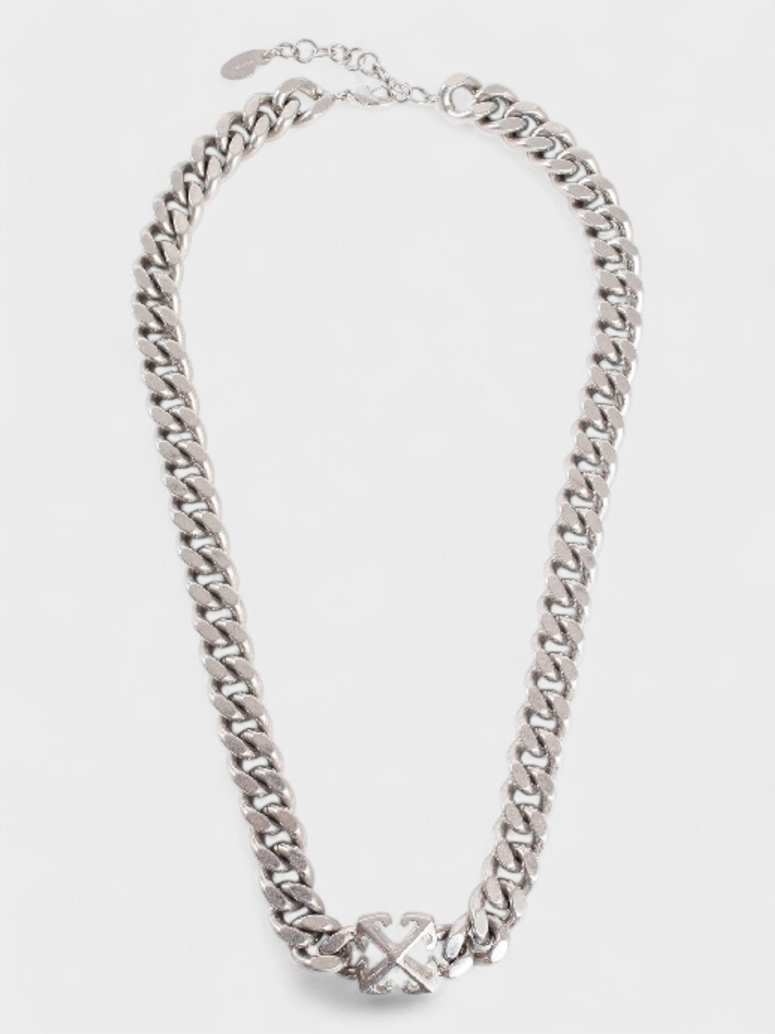 Off - White Arrow Chunky Silver Tone Necklace - Supplied FashionOff White