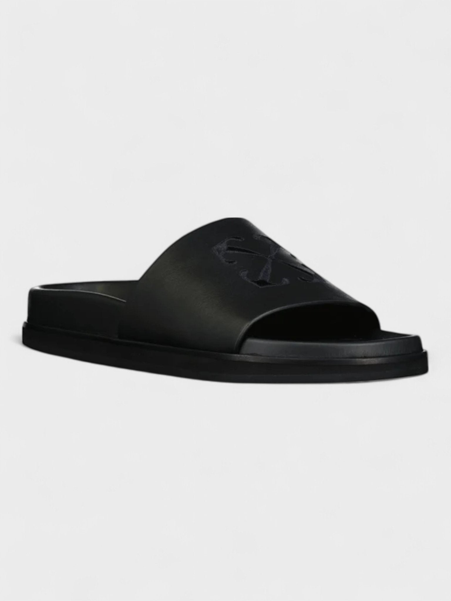 Off - White Arrow Pool Sliders Black - Supplied FashionOff - White