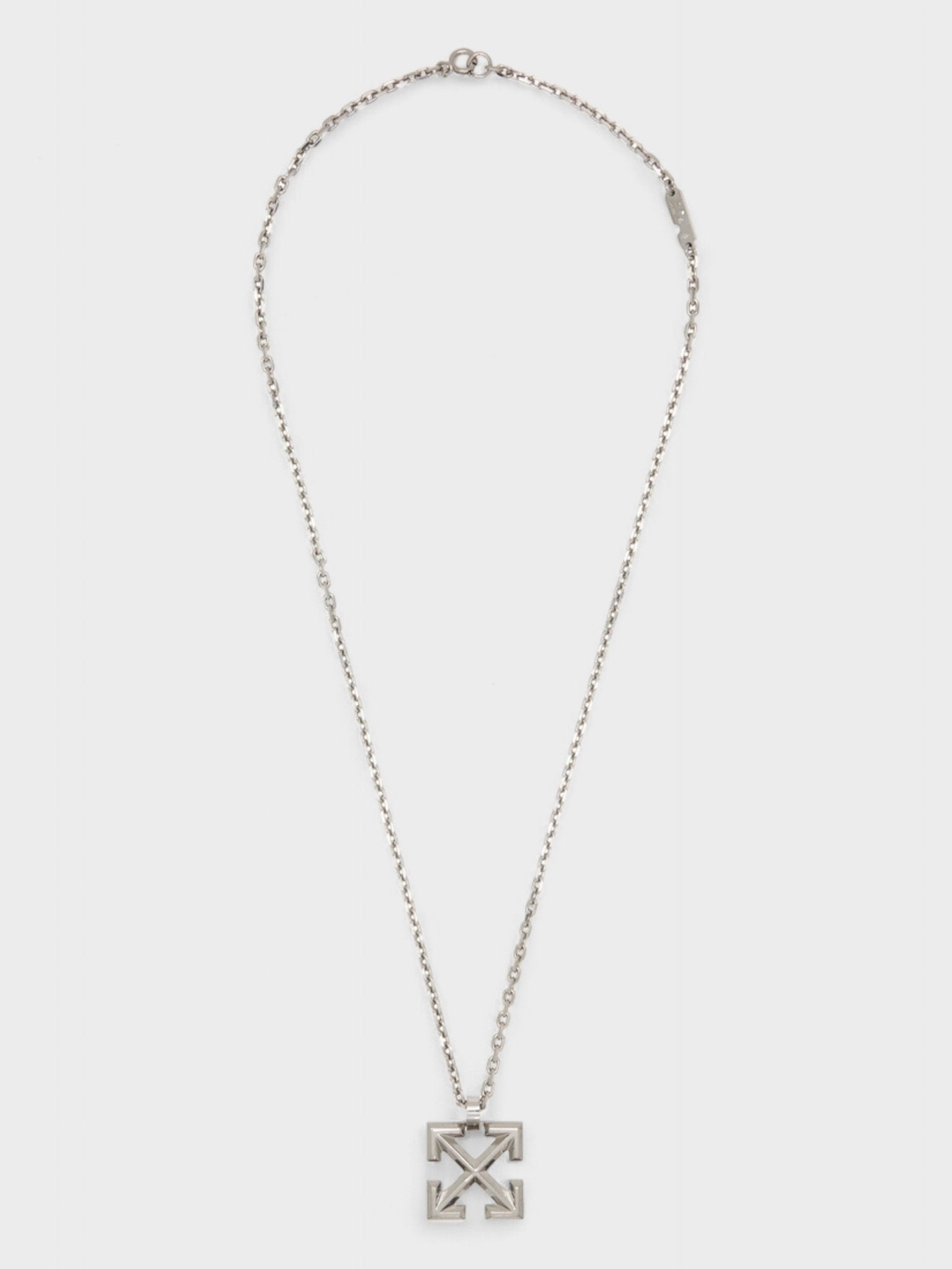 OFF - WHITE ARROW SILVER TONE NECKLACE - Supplied FashionOff - White