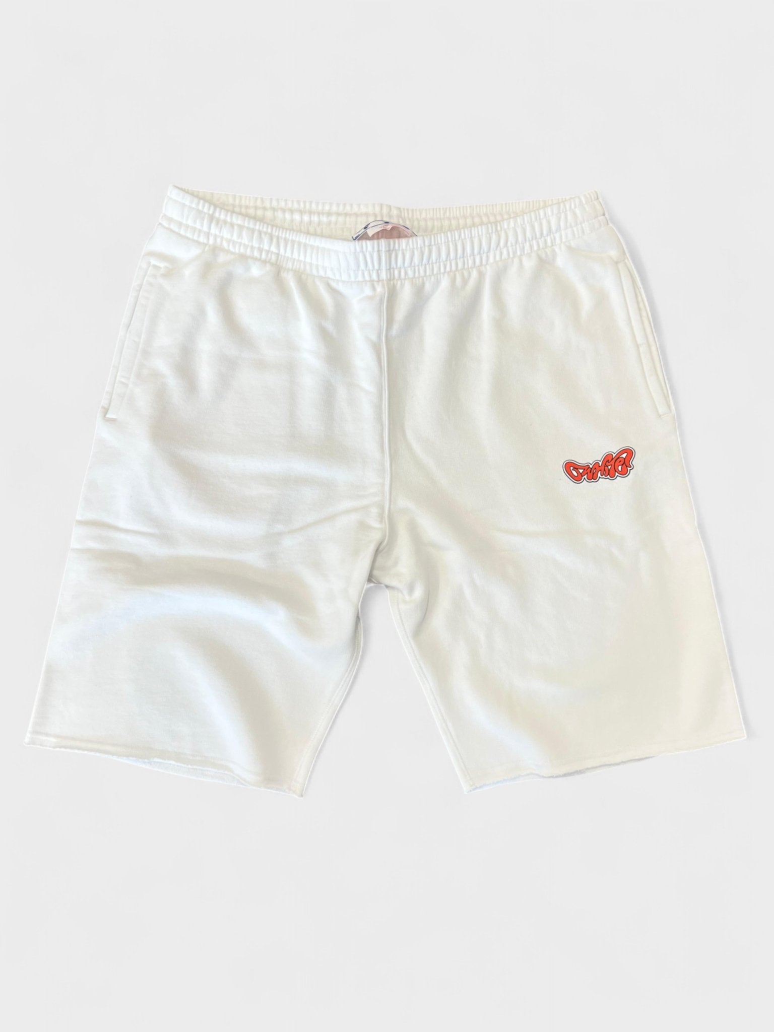 Off - White Arrow Sticker Sweatshorts White - Supplied FashionOff - White