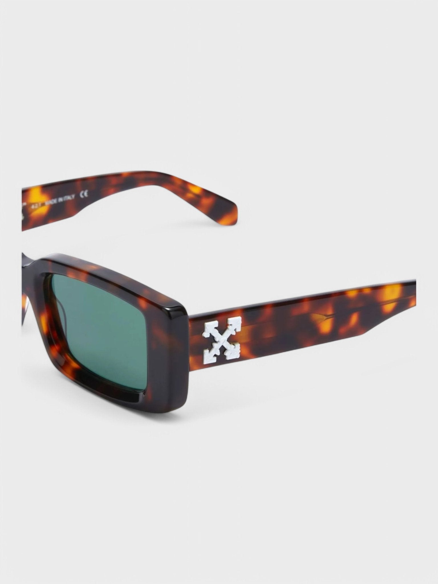 Off - White Arthur Tortoiseshell - Design Square Frame Sunglasses Havana Brown - Supplied FashionOFF WHITE