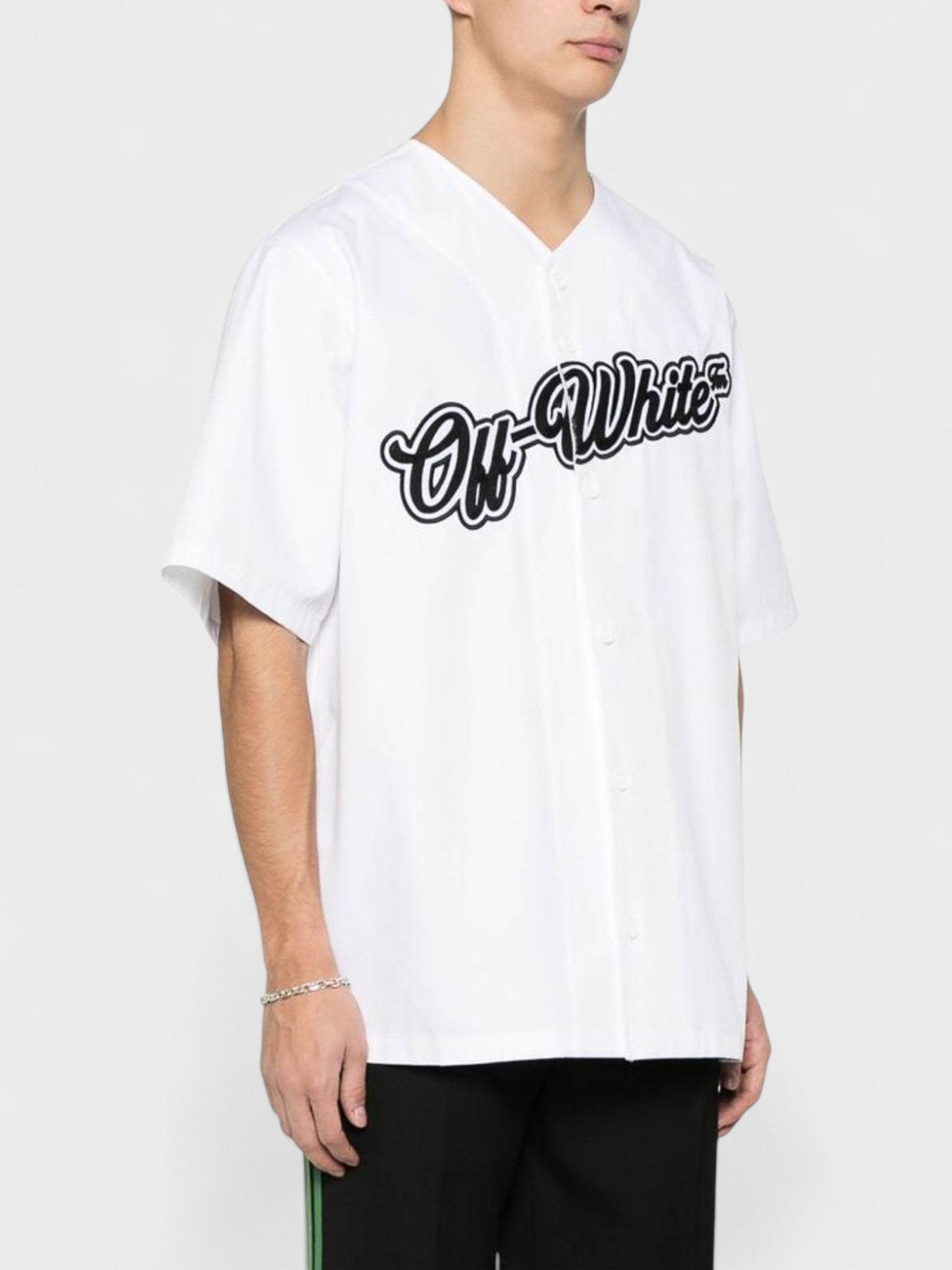 Off - White Baseball Cotton T Shirt White - Supplied FashionOff White