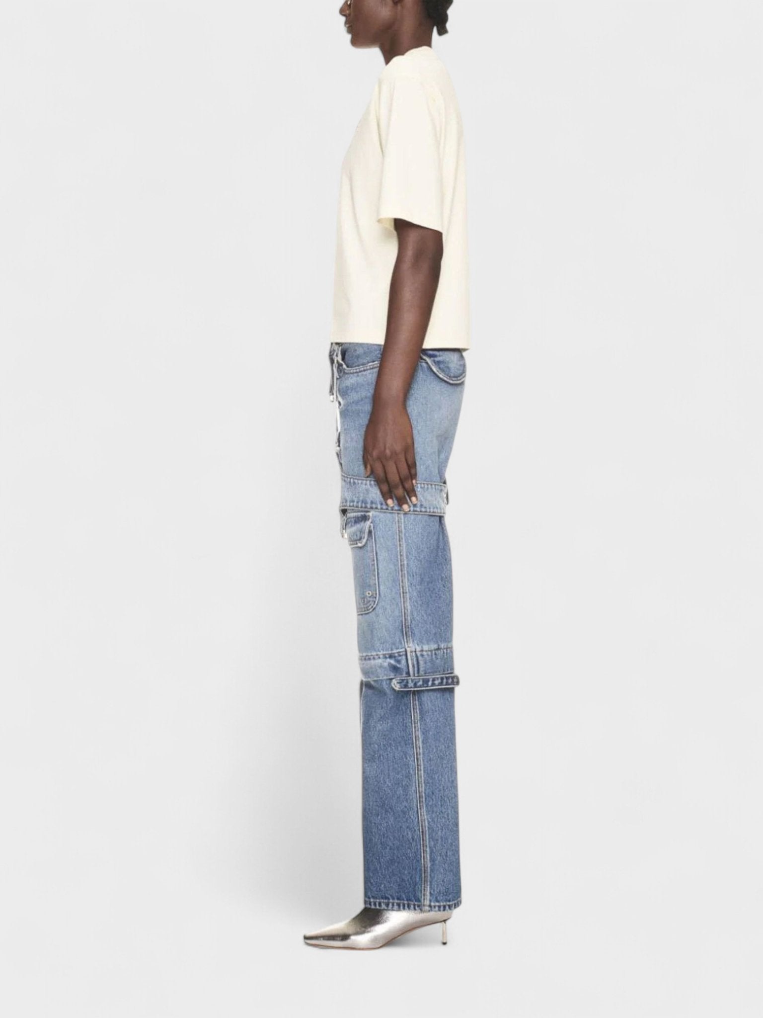Off - White Basic Tee Beige Black - Supplied FashionOff - White