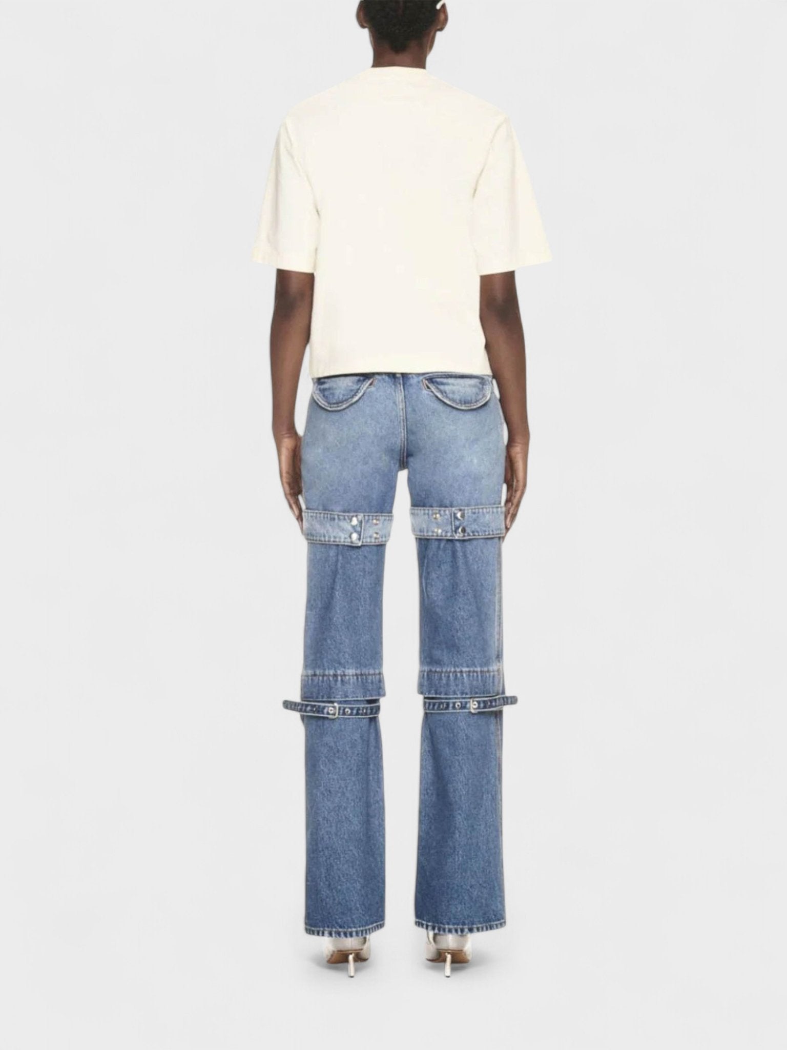 Off - White Basic Tee Beige Black - Supplied FashionOff - White