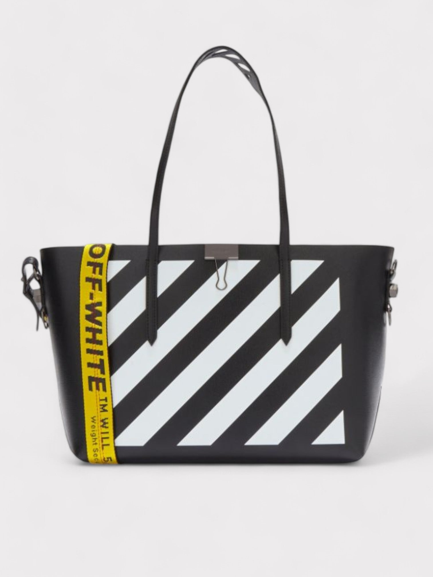 Off - White Binder Tote Bag Black White - Supplied FashionAnnie Bing