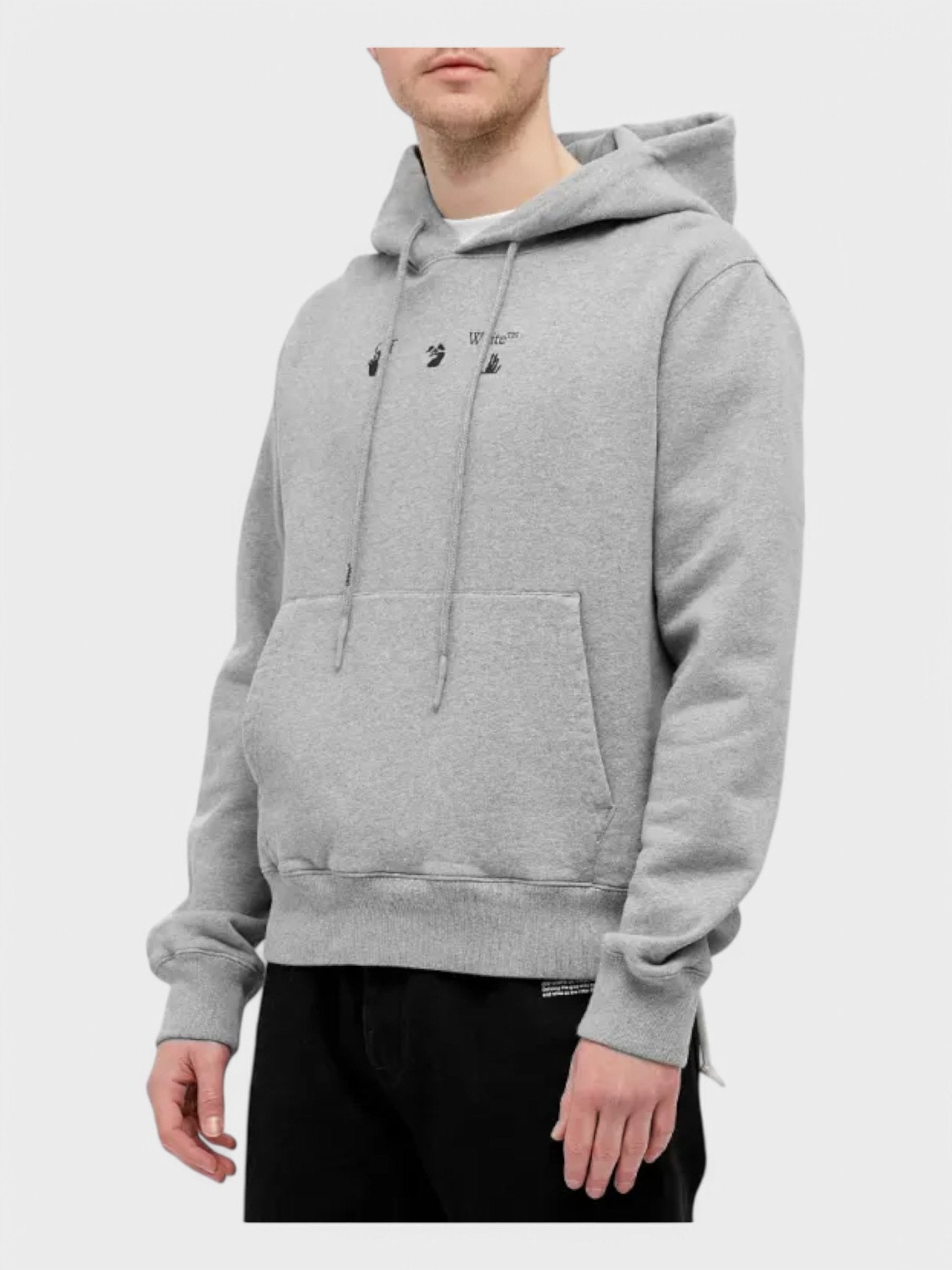 Off - White Black Marker Slim Hoodie 'Melange Grey' - Supplied FashionSupplied Fashion