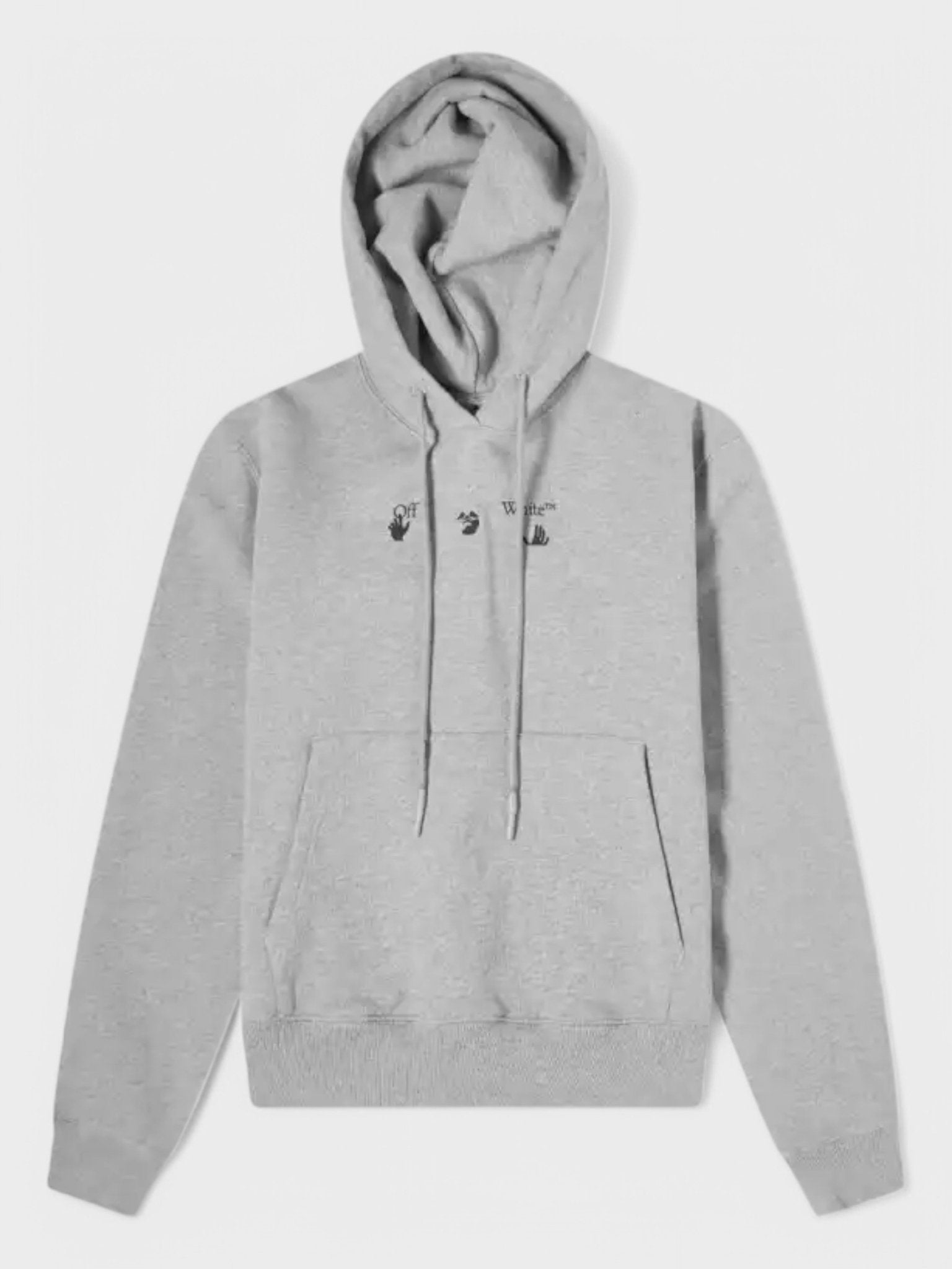 Off - White Black Marker Slim Hoodie 'Melange Grey' - Supplied FashionSupplied Fashion