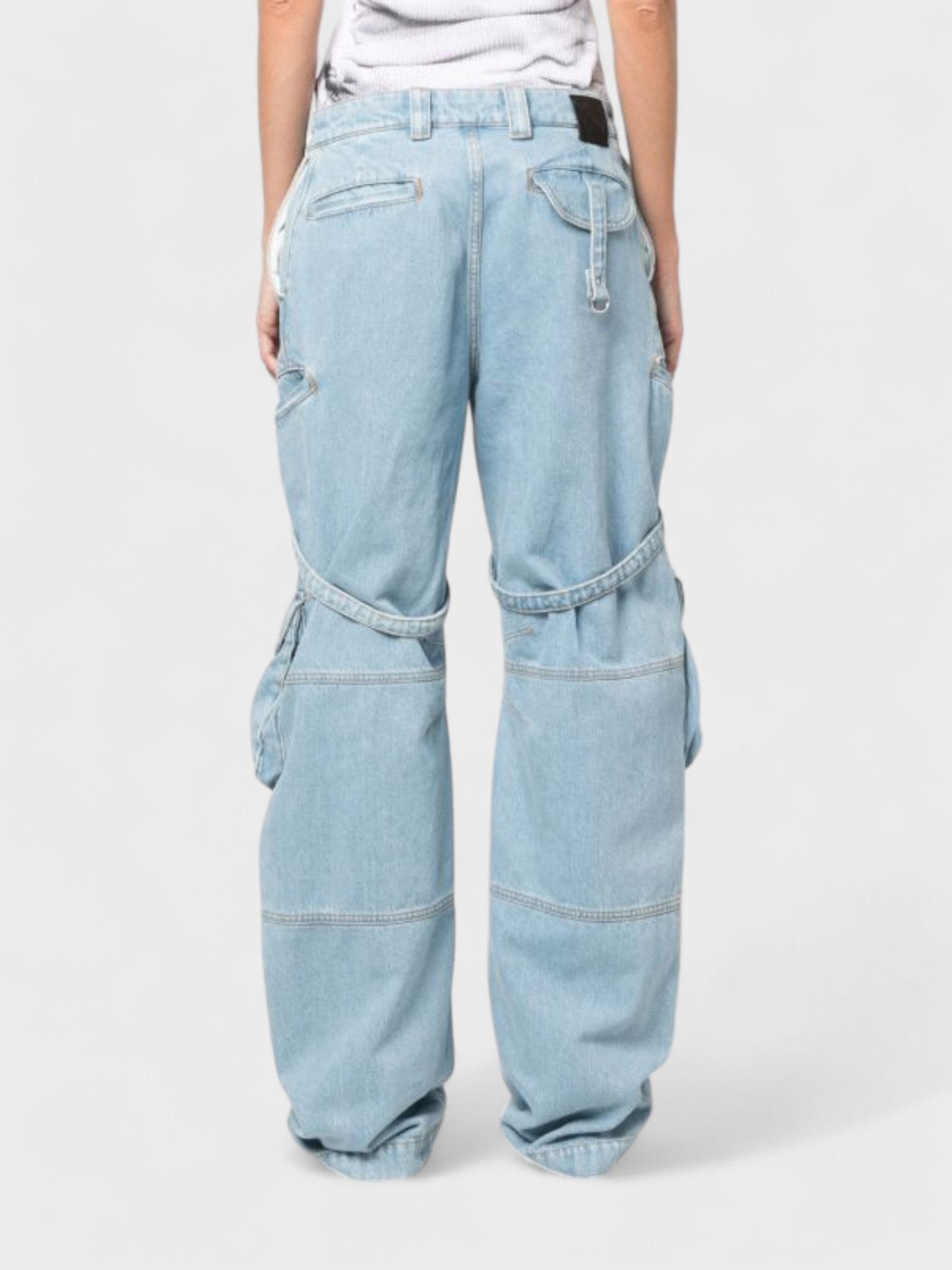 Off - White Bleach Cargo Pocket Over Pant Light Denim - Supplied FashionOff White