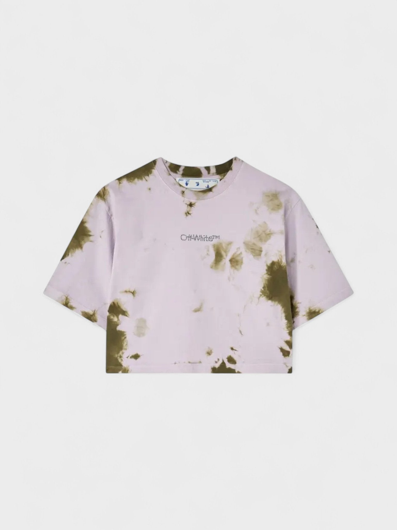 Off - White Bling Tie Dye Crop T-Shirt Lilac - Supplied FashionOff - White