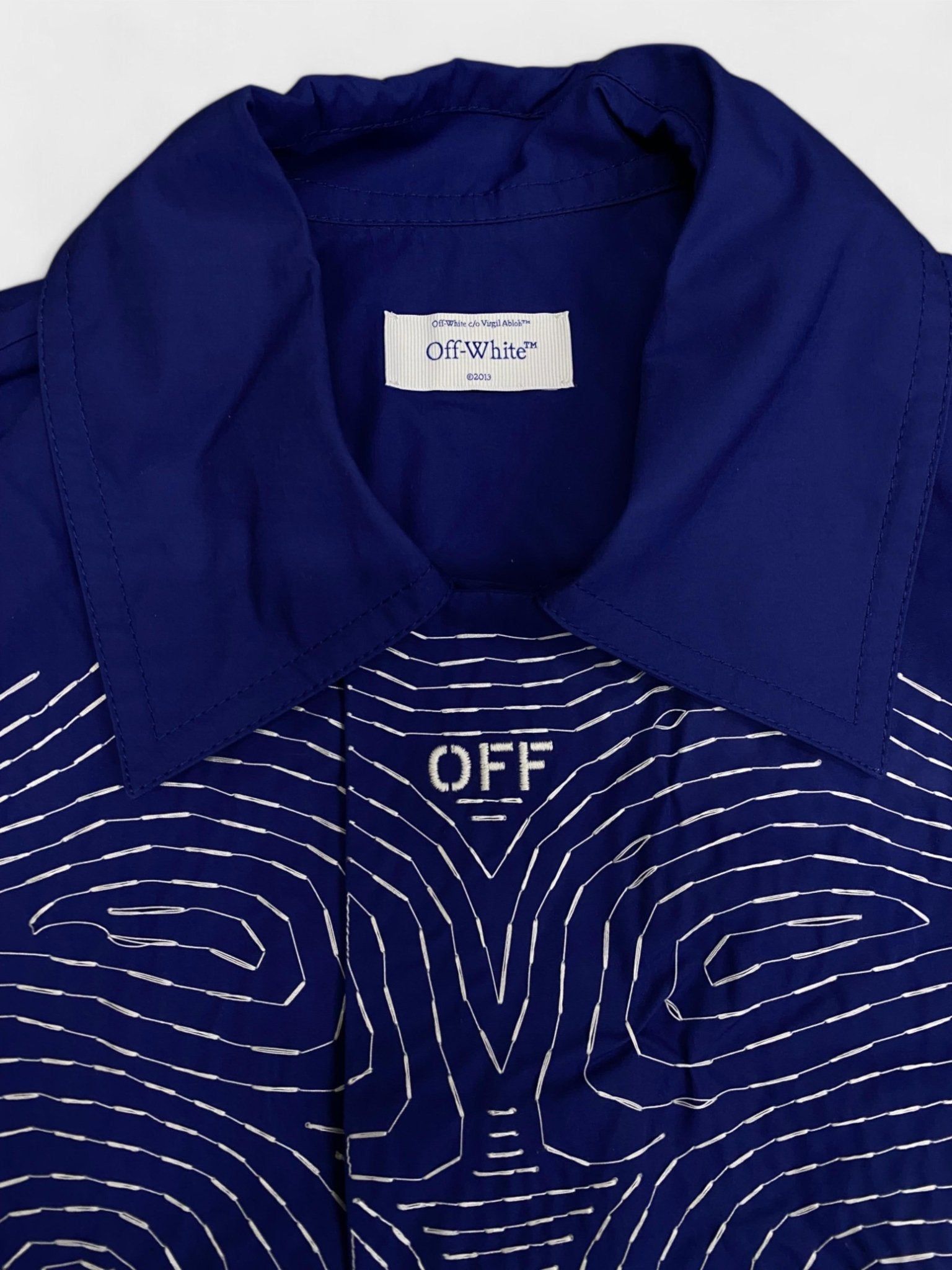 Off White Body Stitch S/S Shirt Blue White - Supplied FashionOff White