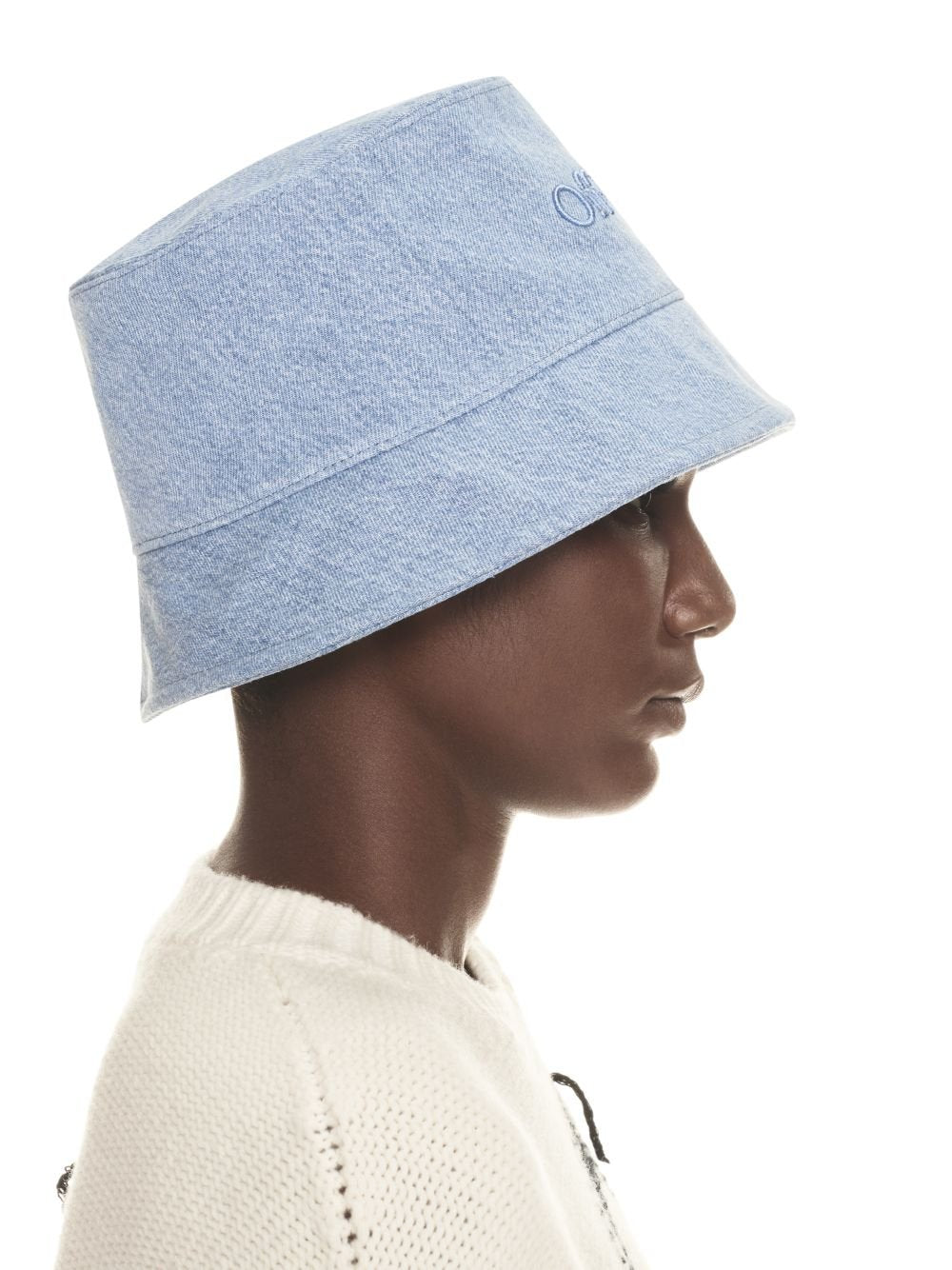 Off - White Bookish Logo Bucket Hat Blue - Supplied FashionOff White