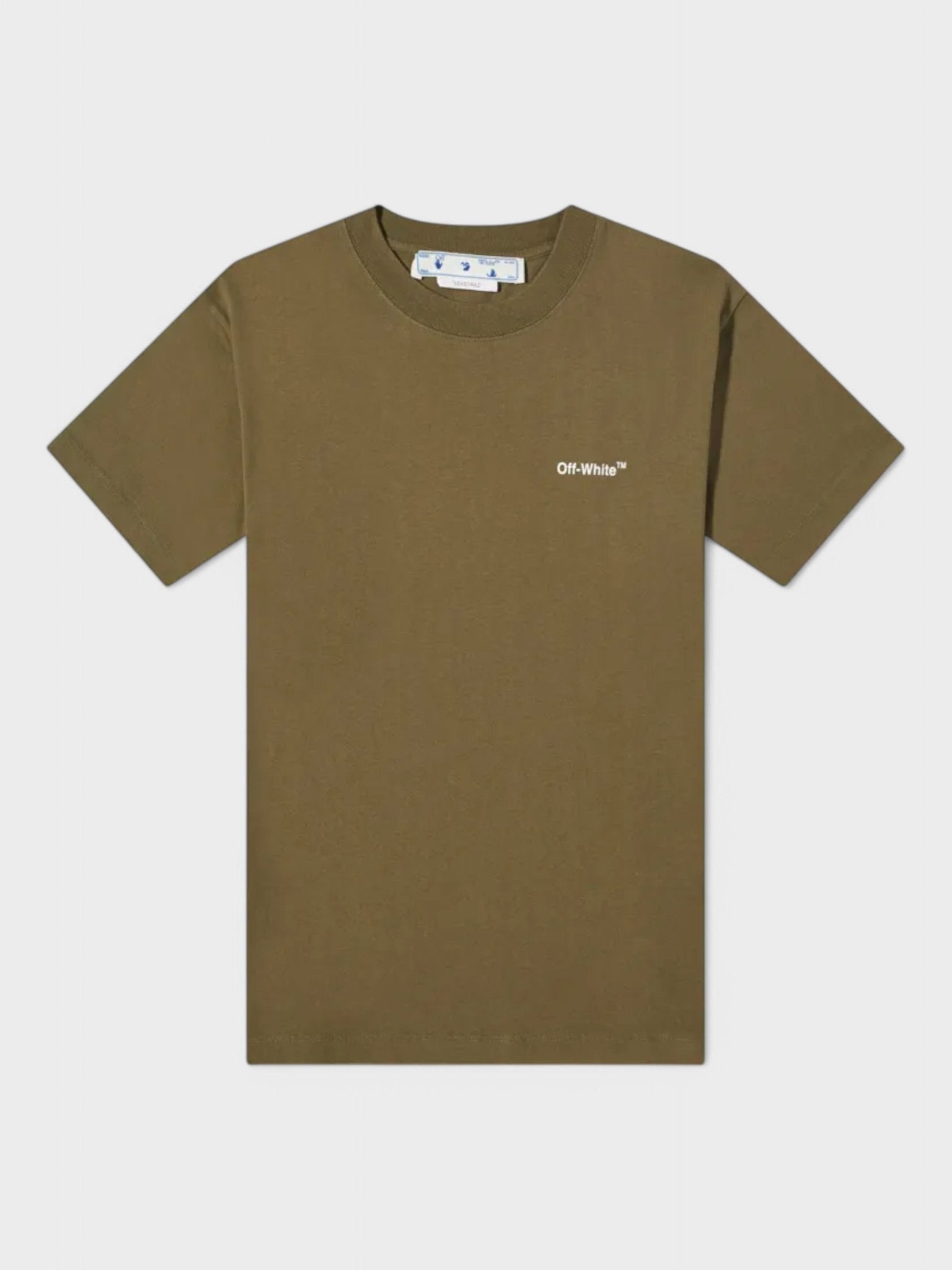 Off - White Bricks Arrow Slim S/S Tee Army Green - Supplied FashionOFF WHITE