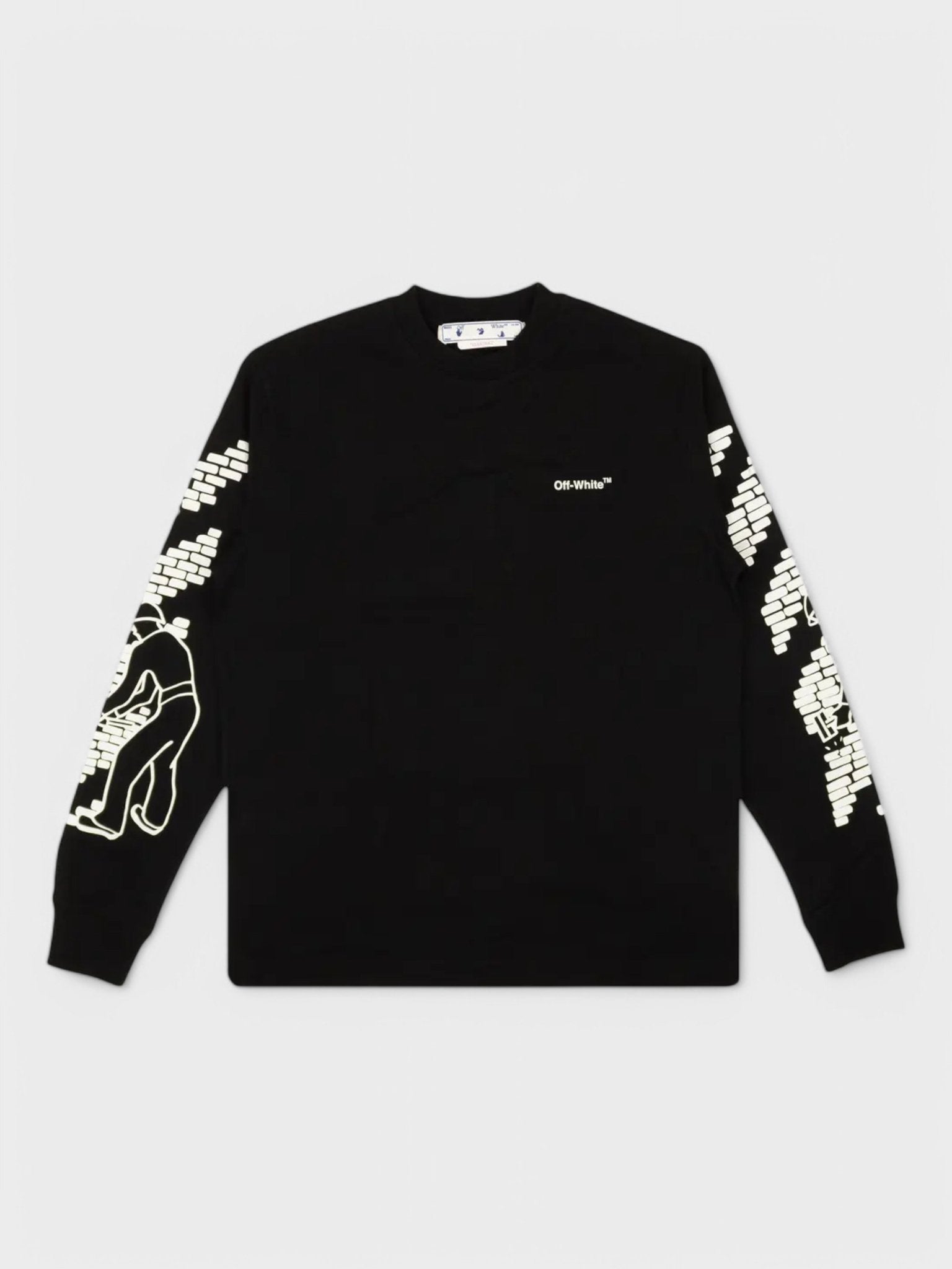 Off - White Bricks Skate L/S T-Shirt Black/White - Supplied FashionOFF WHITE