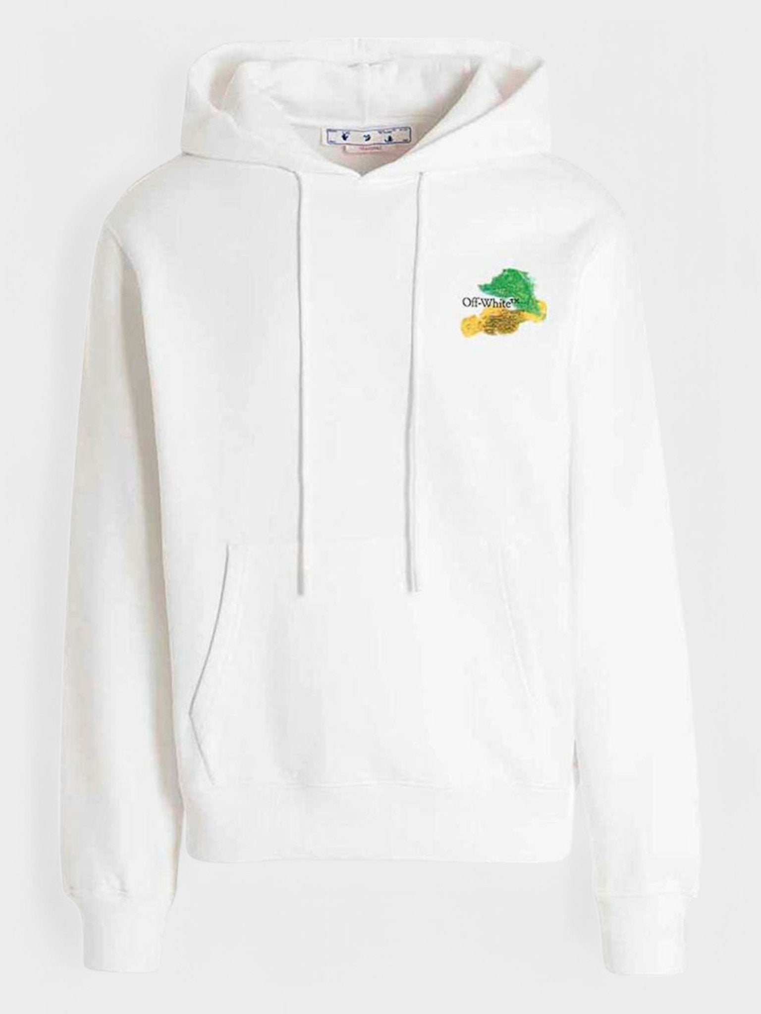 Off - White Brush Arrow Slim Hoodie White/Multi - Supplied FashionOFF WHITE