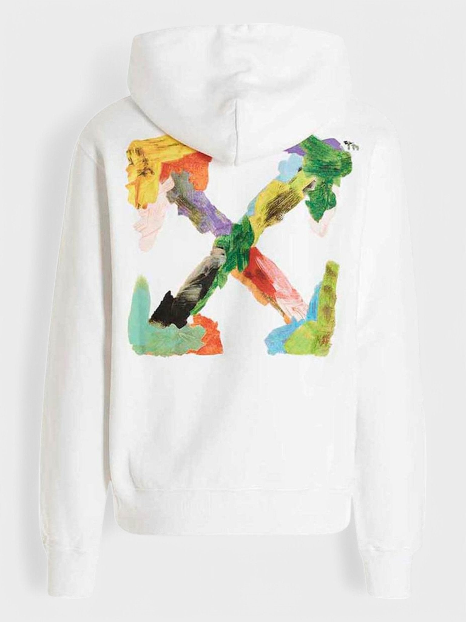 Off - White Brush Arrow Slim Hoodie White/Multi - Supplied FashionOFF WHITE