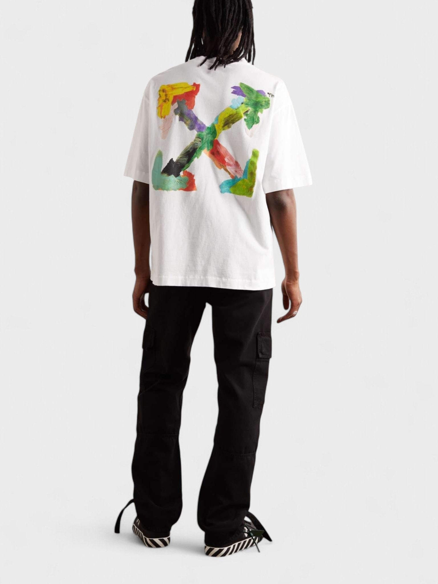 Off - White Brush Arrows Short Sleeve T Shirt White Multi - Supplied FashionOff - White