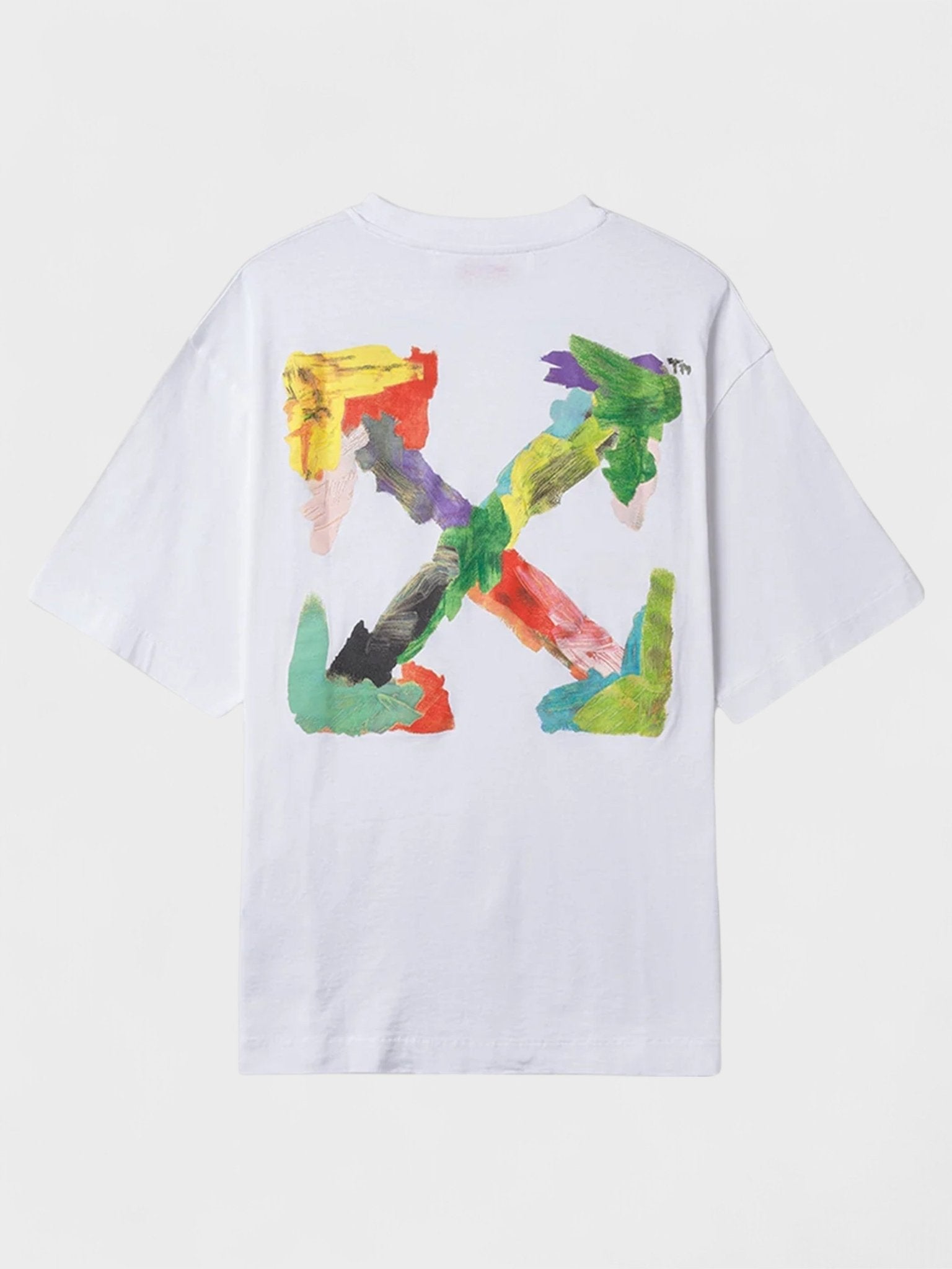 Off - White Brush Arrows Short Sleeve T Shirt White Multi - Supplied FashionOff - White