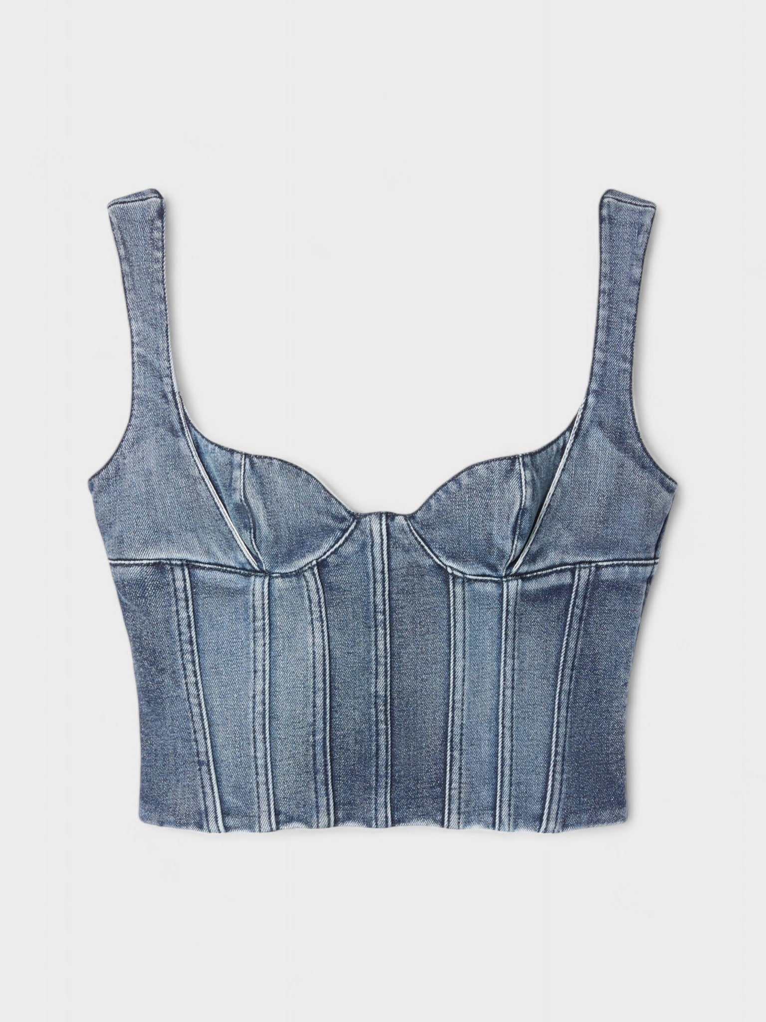 Off - White Bustier Top Denim Blue - Supplied FashionOff White