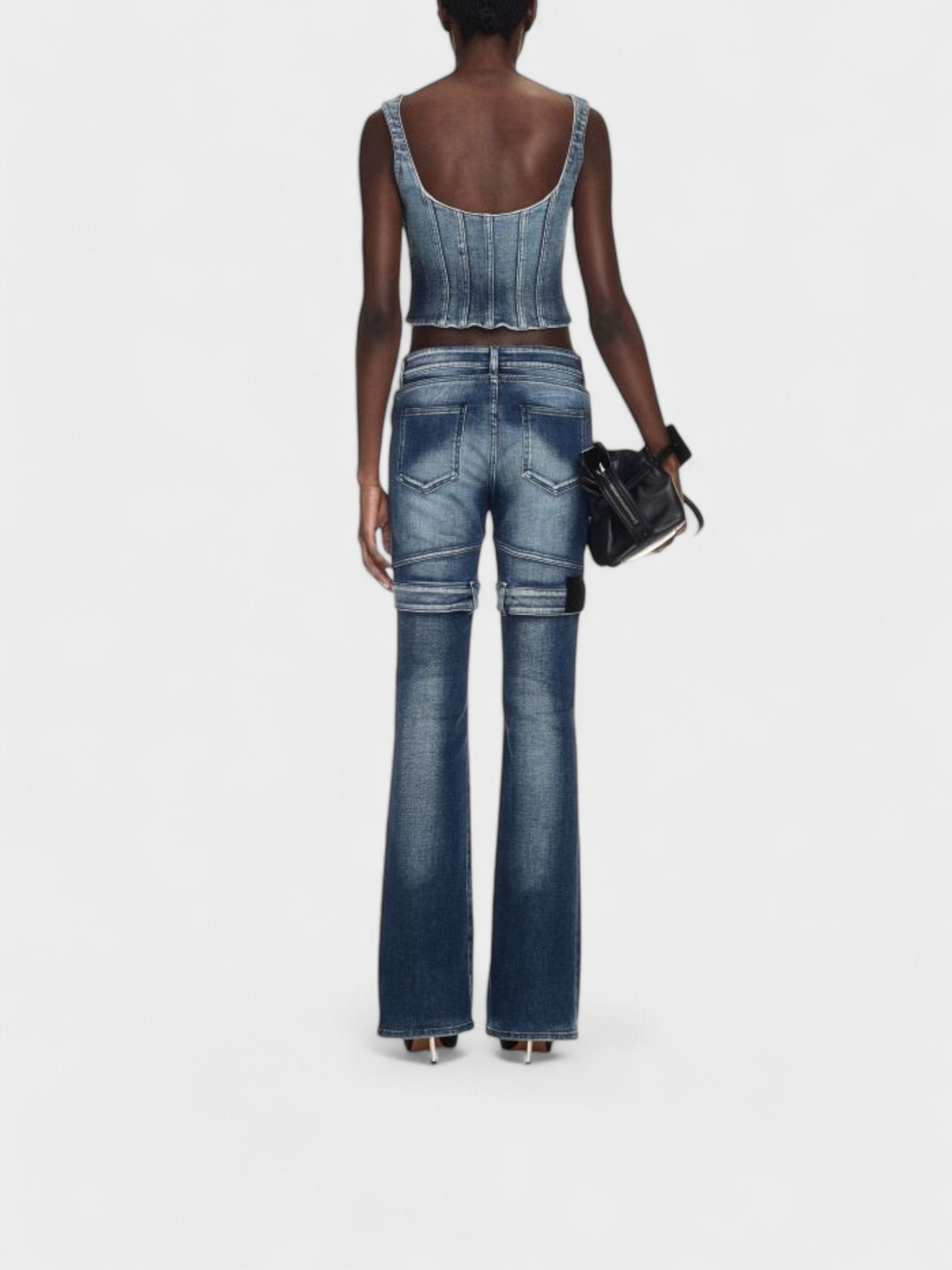 Off - White Bustier Top Denim Blue - Supplied FashionOff White