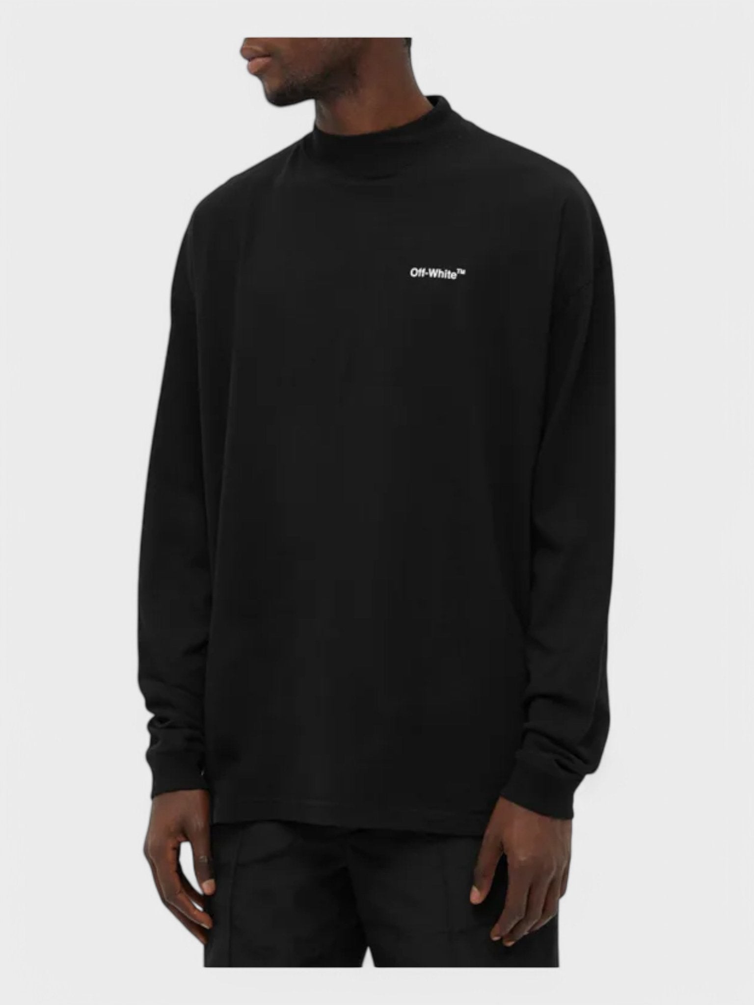 Off - White Caravag Arrow Over Mockneck Black/White - Supplied FashionOFF WHITE