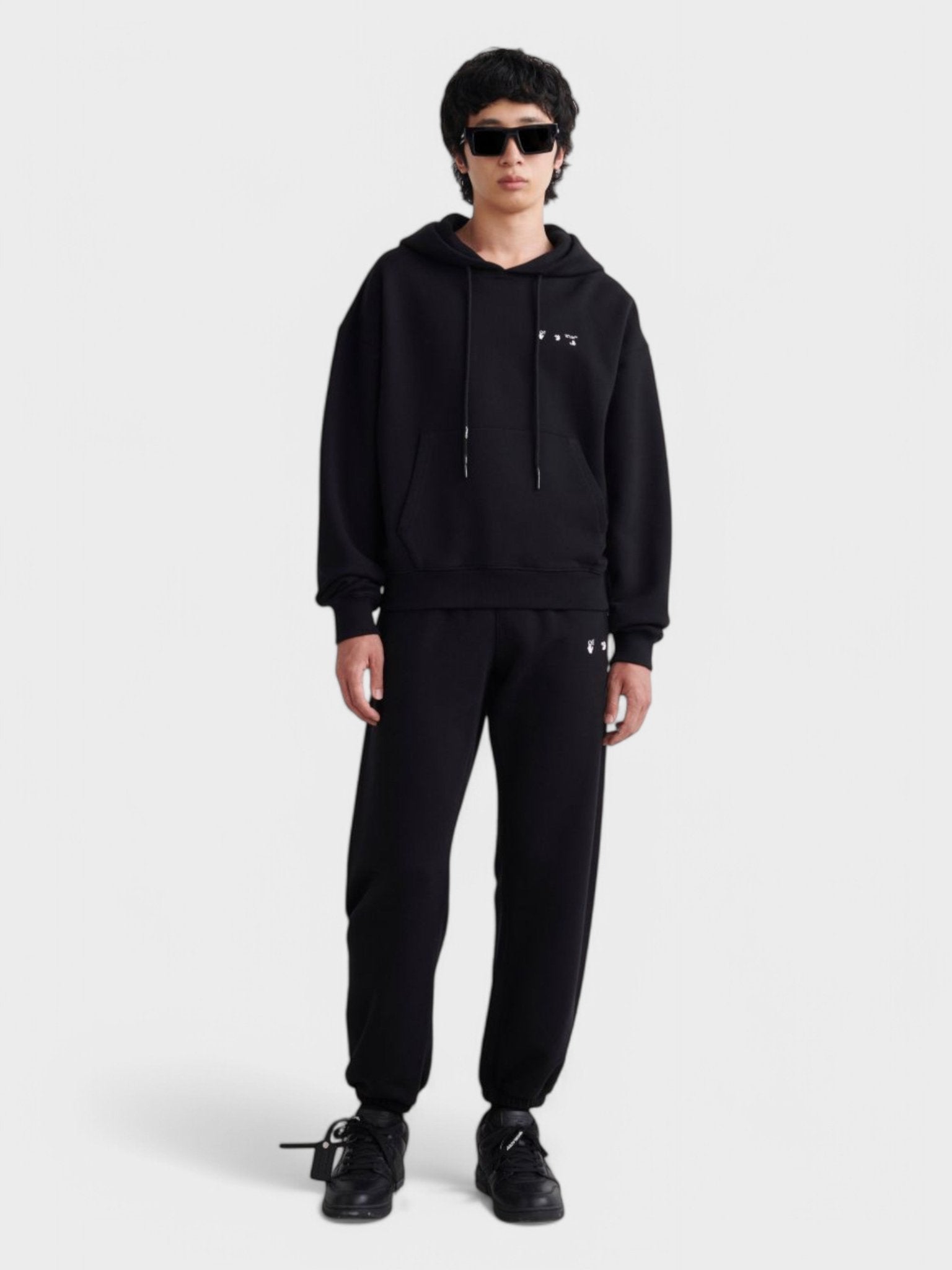 Off - White Caravag Paint Over Hoodie 'Black' - Supplied FashionOff White