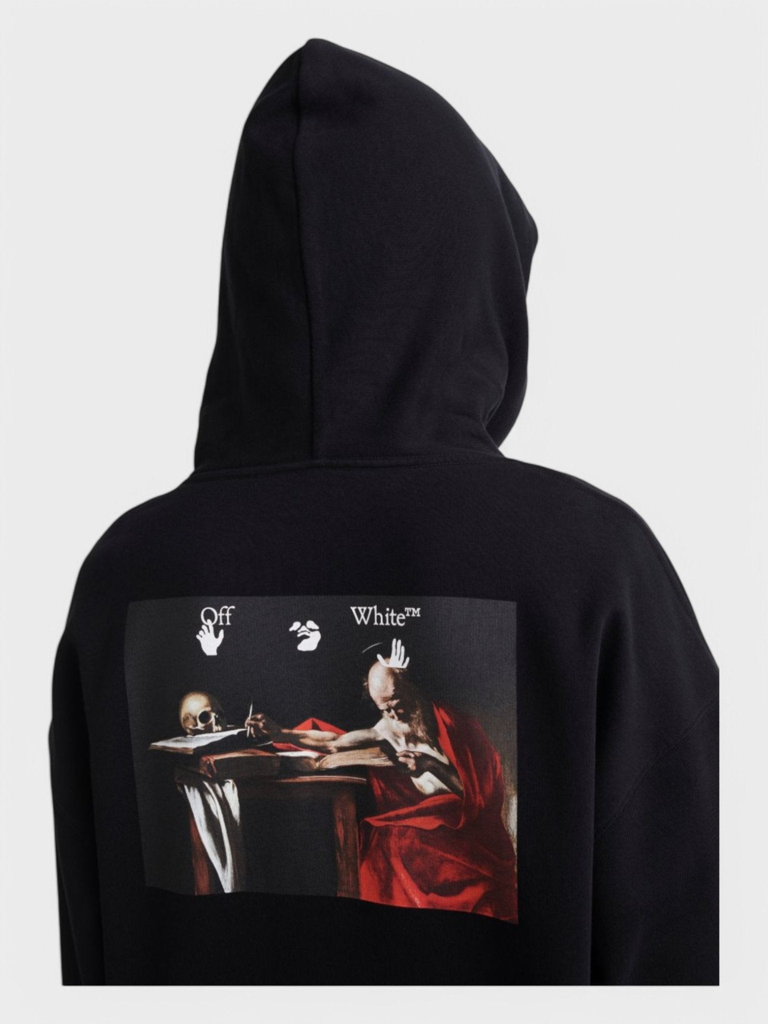 Off - White Caravag Paint Over Hoodie 'Black' - Supplied FashionOff White