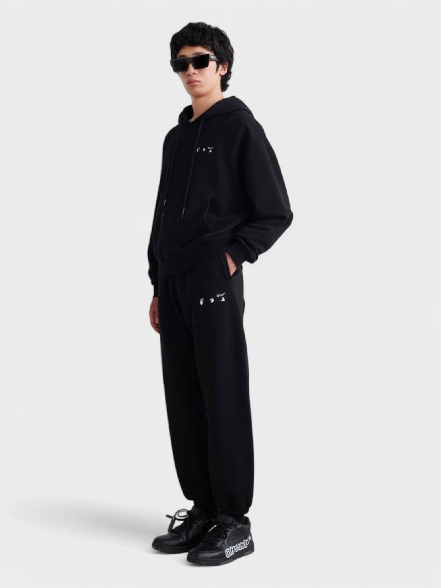 Off - White Caravag Paint Over Hoodie 'Black' - Supplied FashionOff White