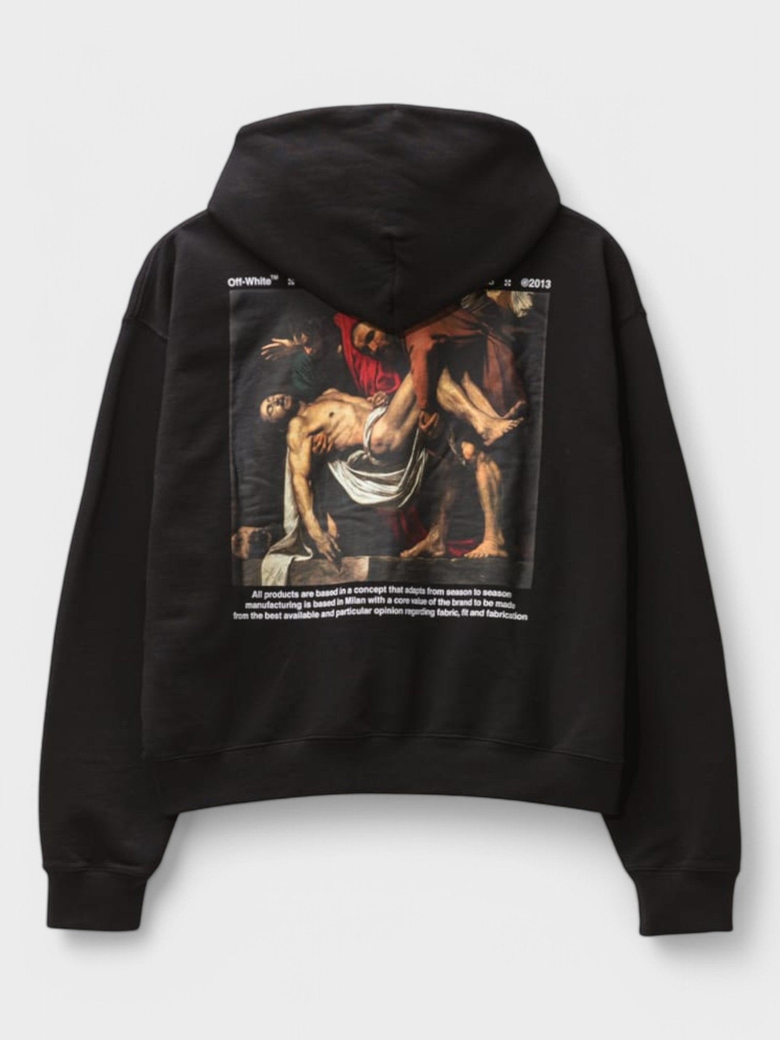 Off - White Caravaggio Deposition Print Oversized Hoodie Black/Multi - Supplied FashionOFF WHITE