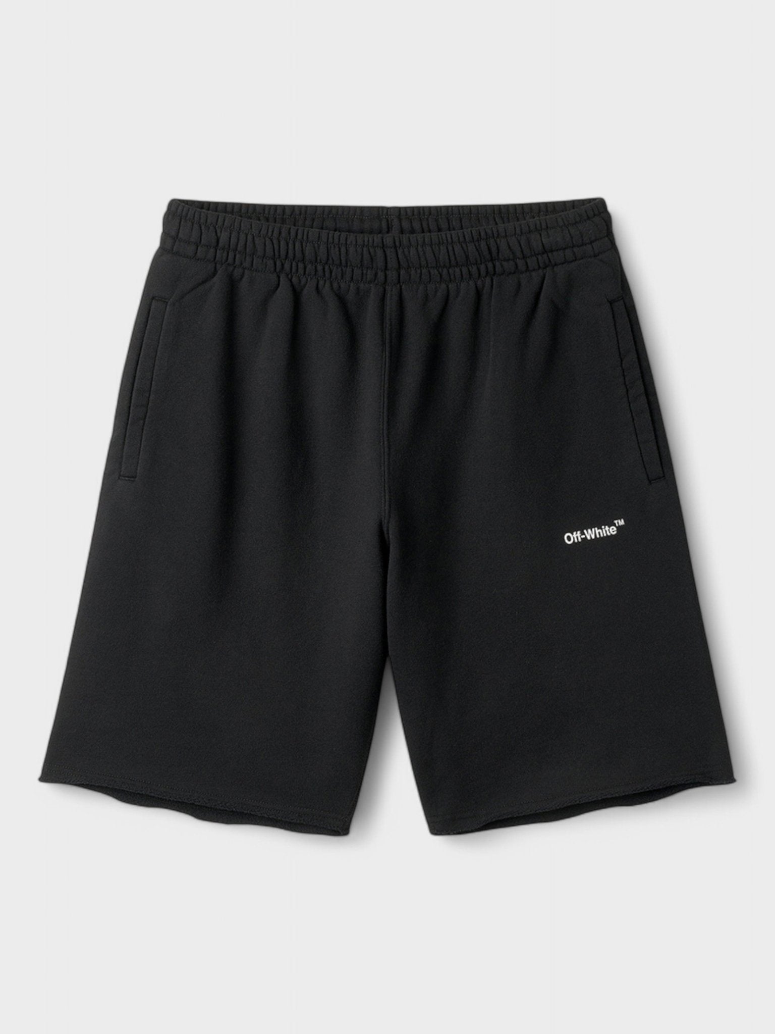 Off - White Caravaggio Diag Sweatshorts Black/White - Supplied FashionOFF WHITE