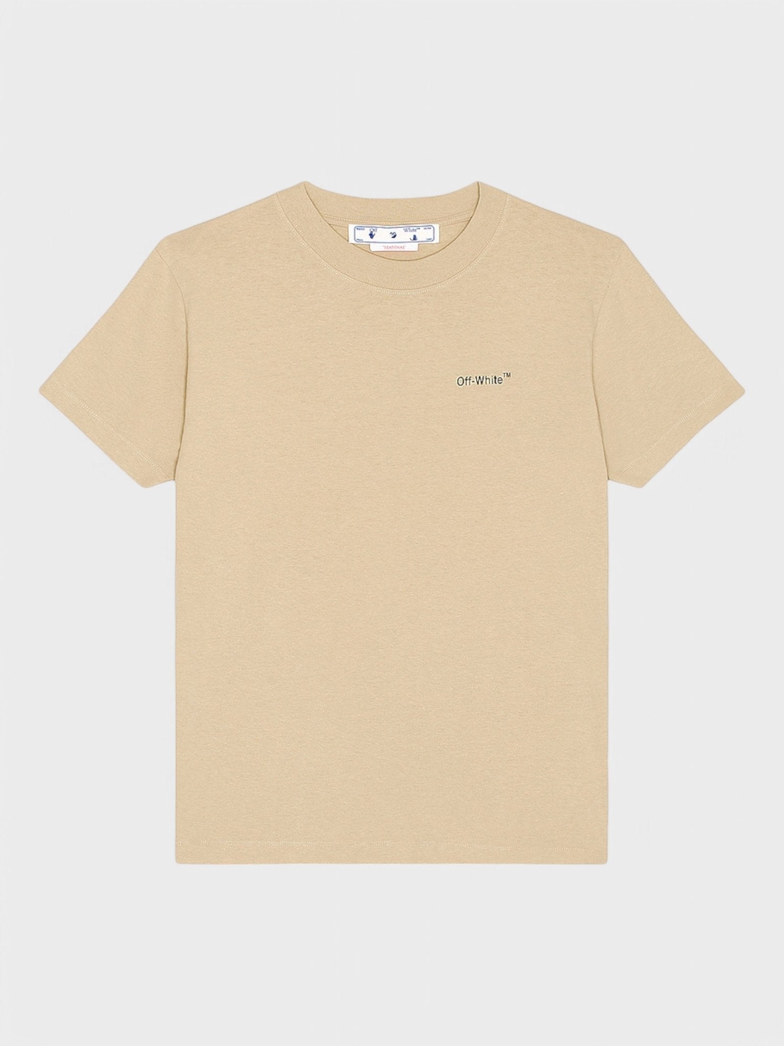 Off - White Caravaggio Saint Jerome Writing Arrows Slim T-Shirt Beige/Black/White - Supplied FashionOFF WHITE