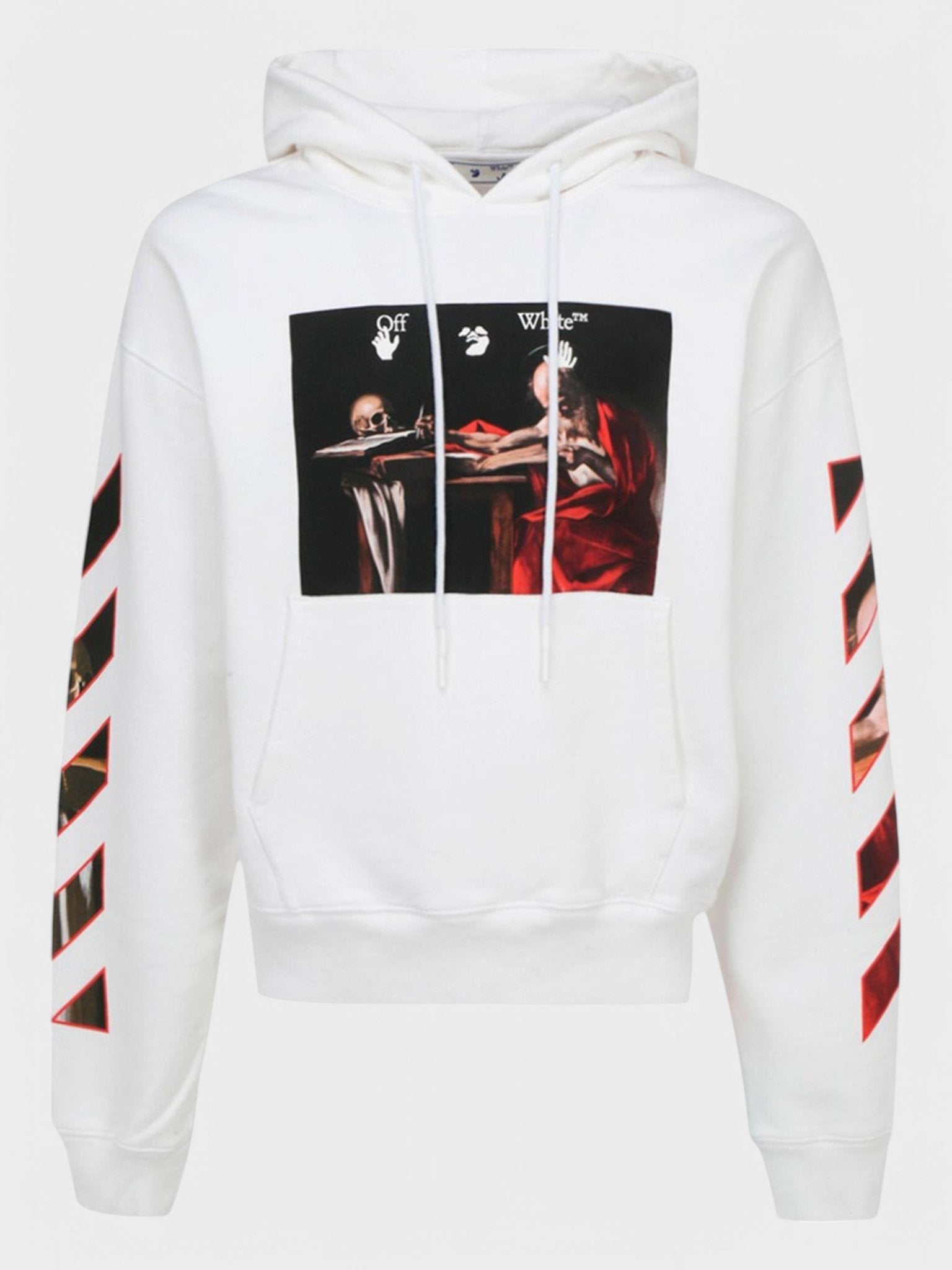 Off - White Caravaggio Saint Jerome Writing Hoodie White - Supplied FashionOFF WHITE