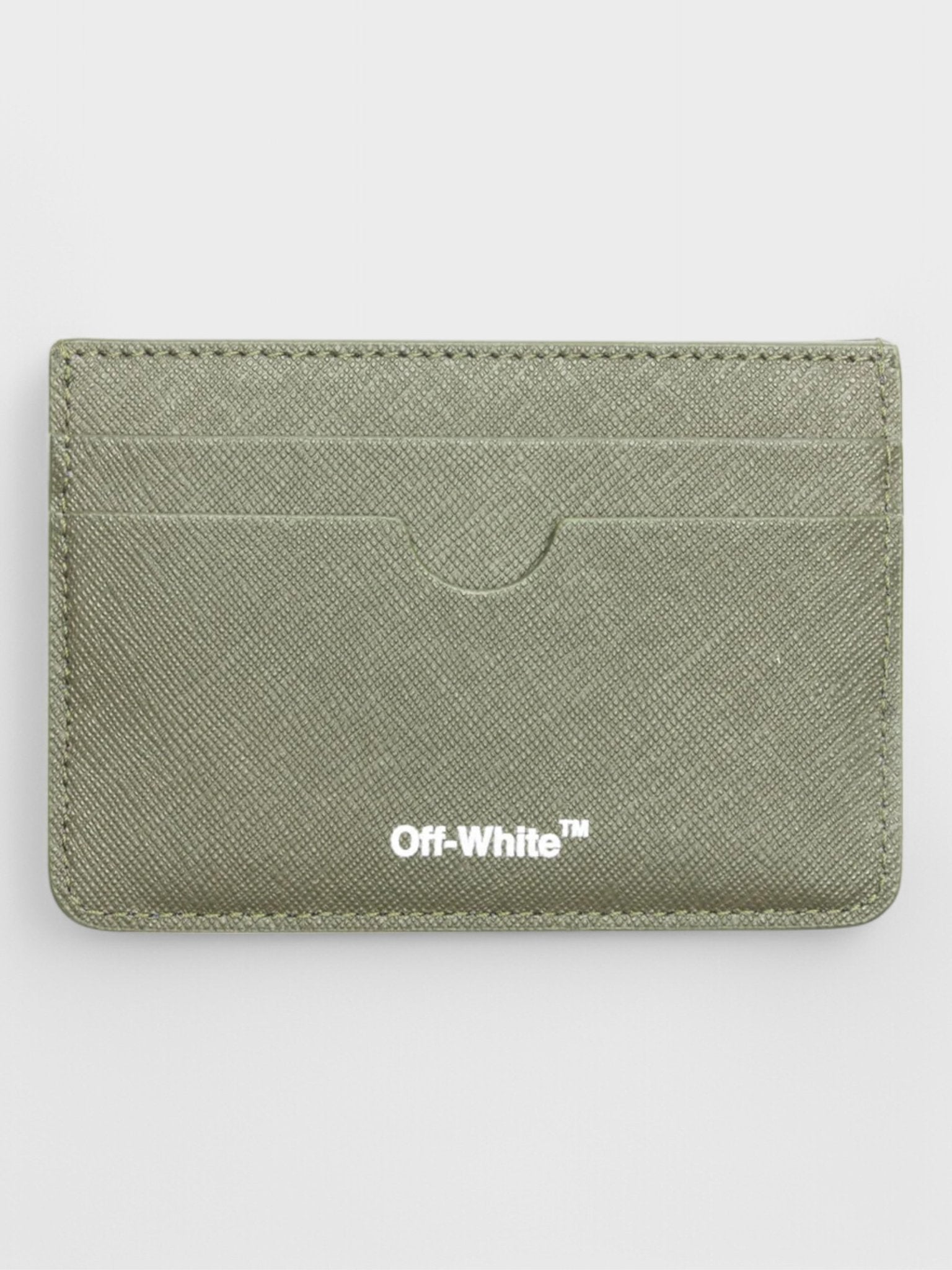 Off - White Card Case Binder Diag Saff Military Green White - Supplied FashionOFF WHITE