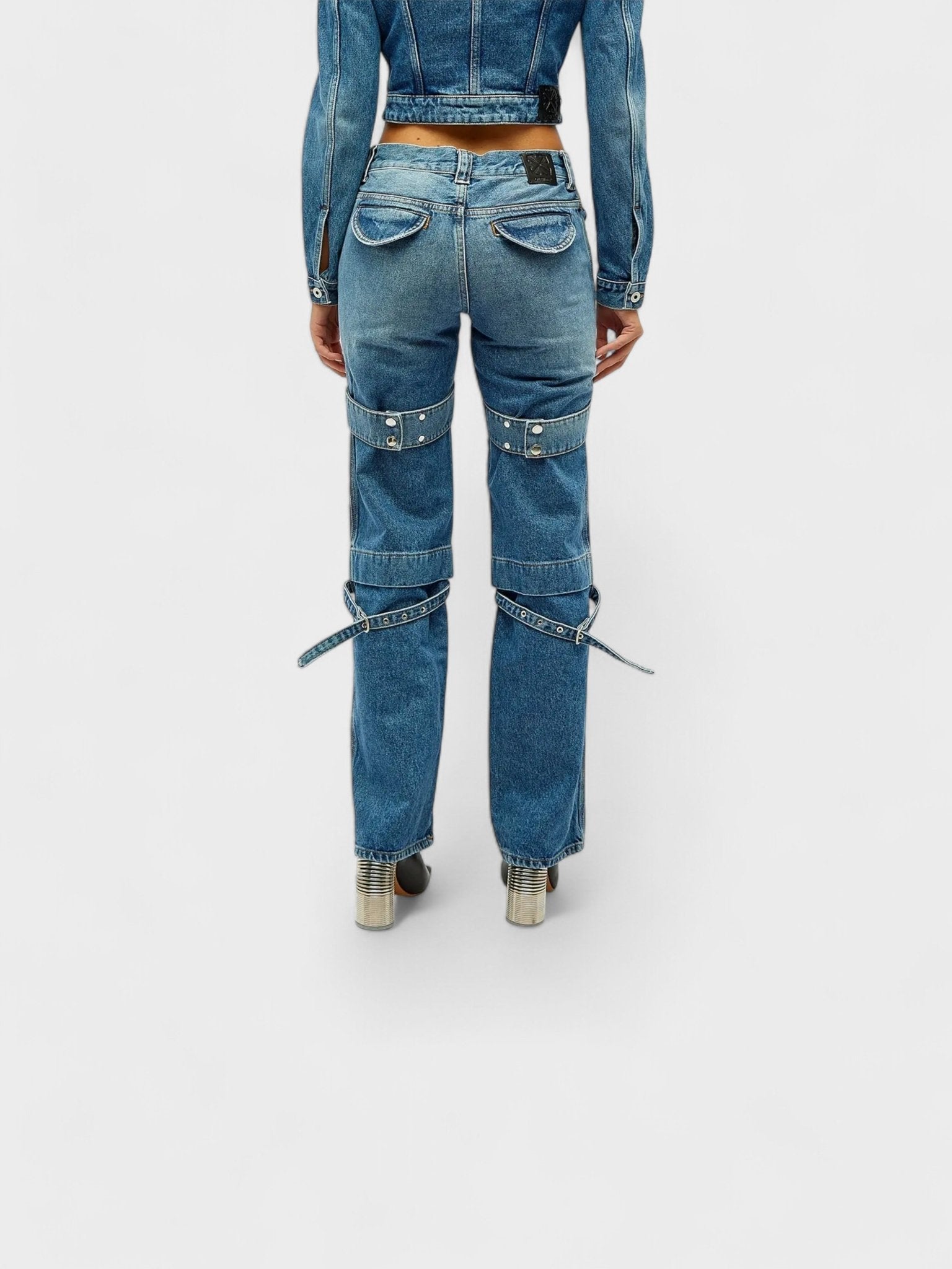 Off - White Cargo Zip Pant Denim Blue - Supplied FashionOff White