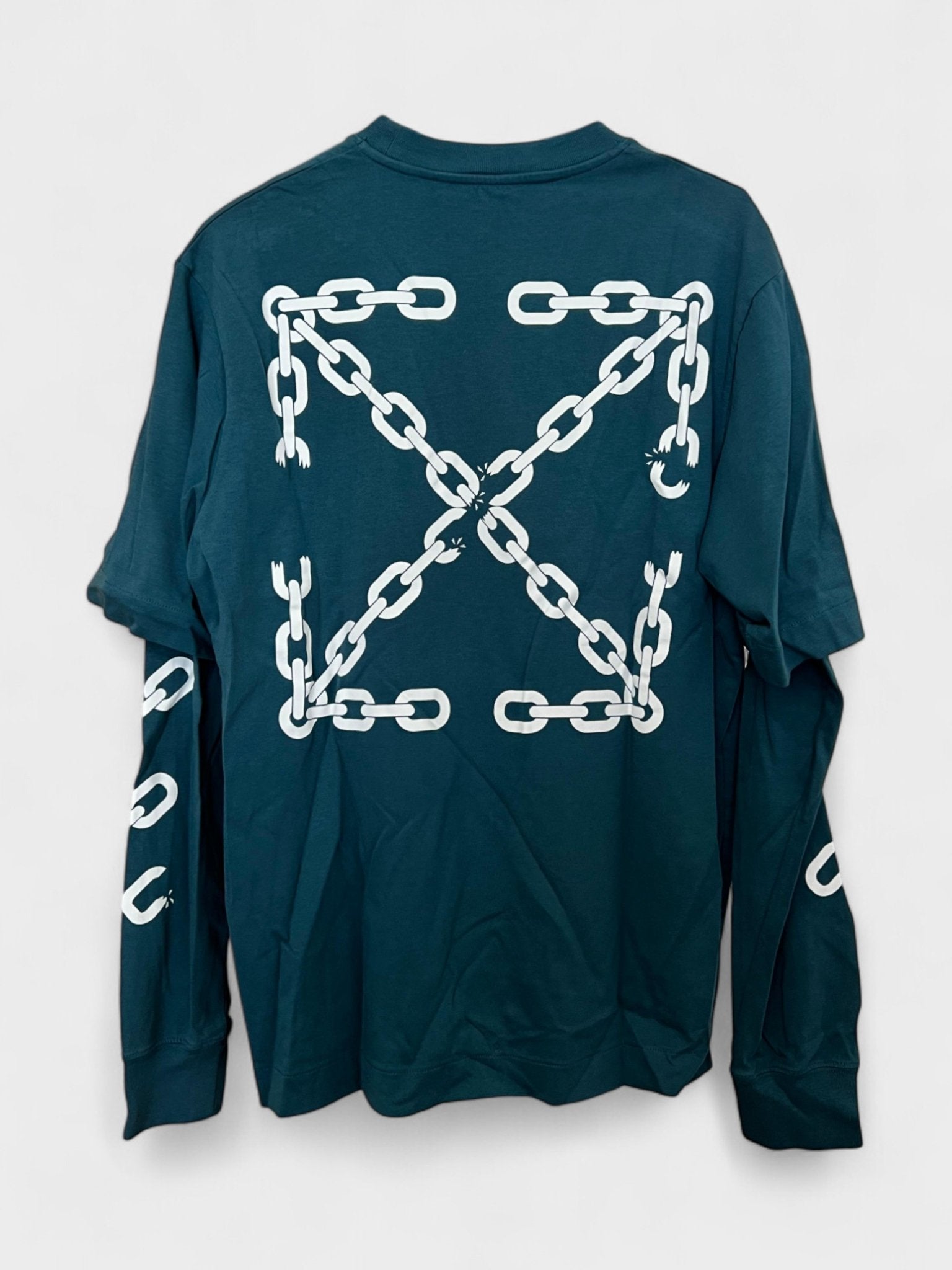 Off - White Chain Arrow Double Sleeve Green White - Supplied FashionOff - White