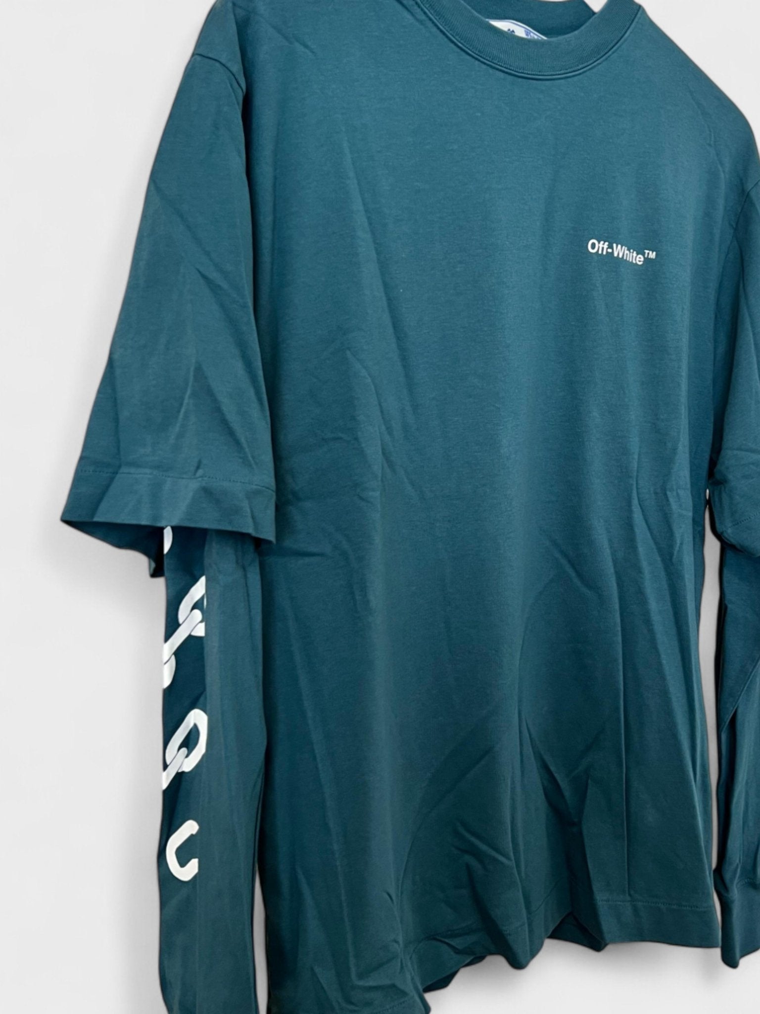 Off - White Chain Arrow Double Sleeve Green White - Supplied FashionOff - White