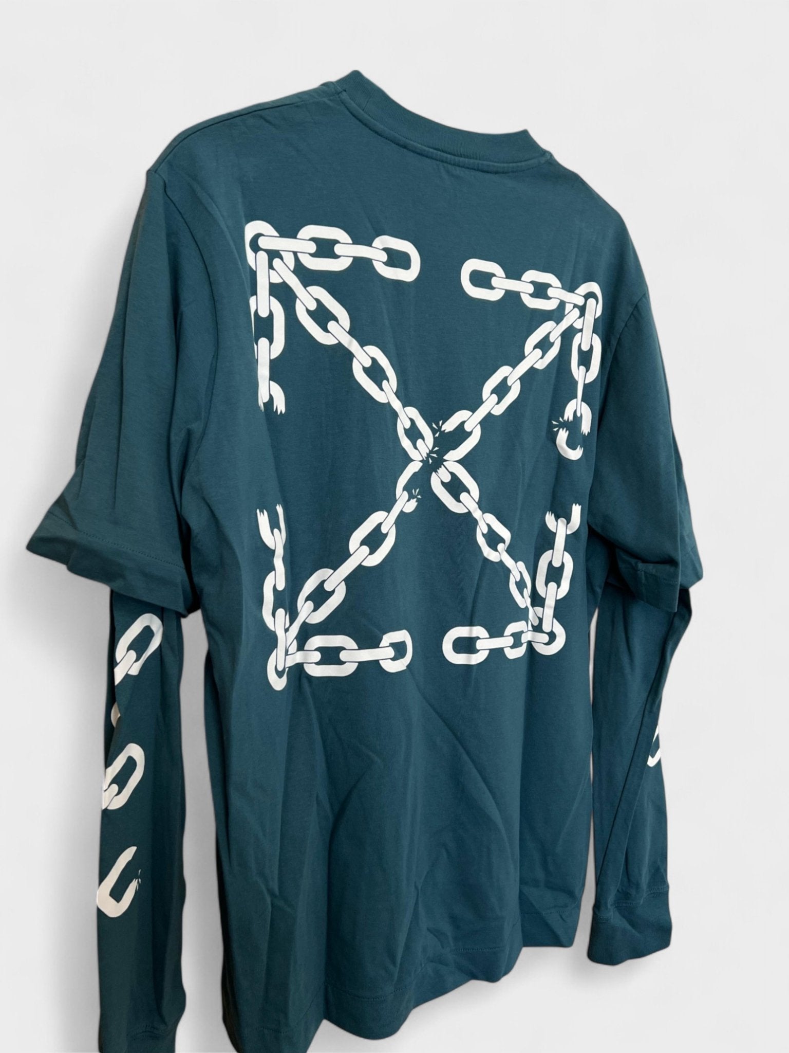 Off - White Chain Arrow Double Sleeve Green White - Supplied FashionOff - White