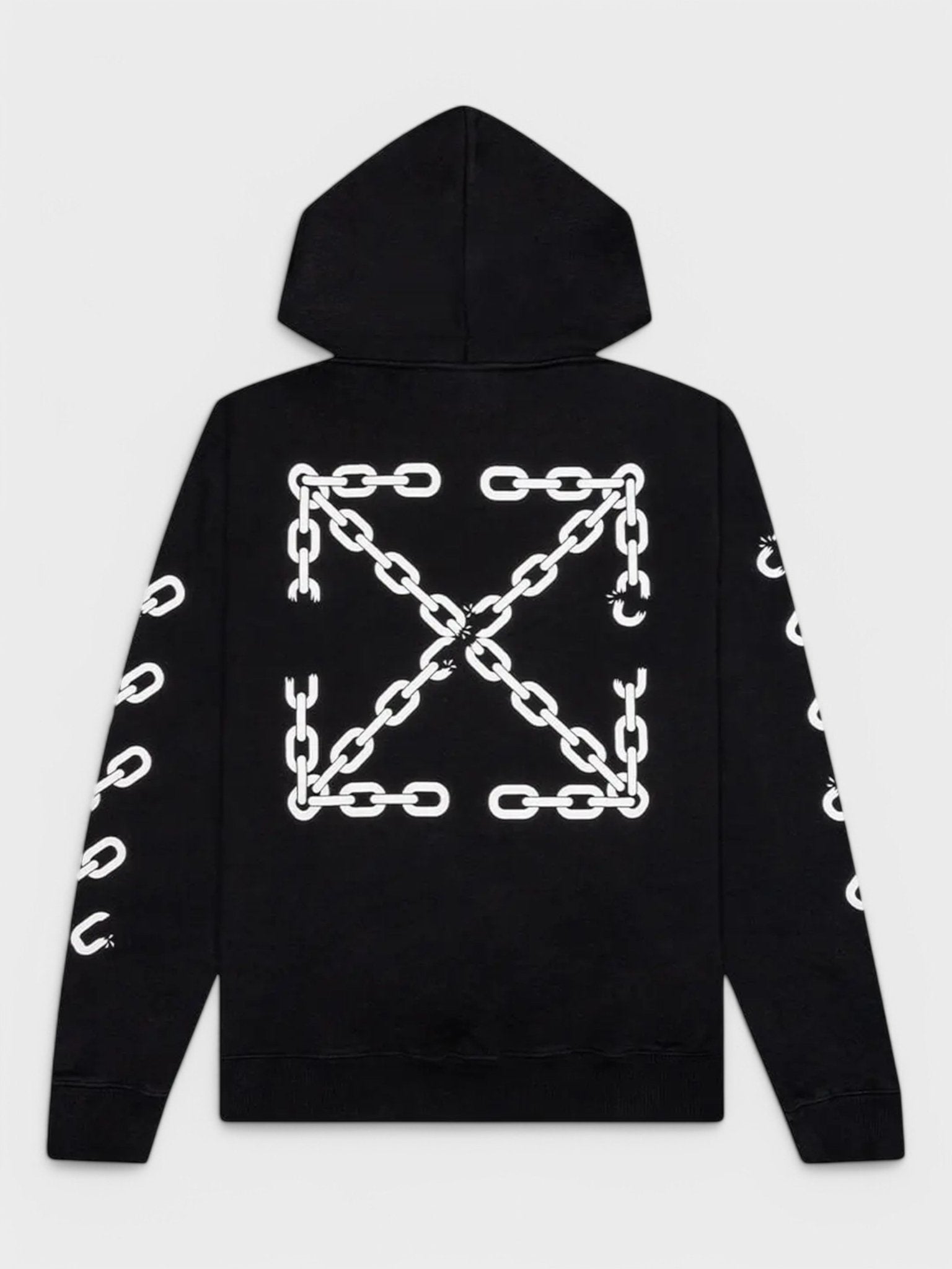 Off - White Chain - Link Arrows Hoodie Black - Supplied FashionOFF WHITE