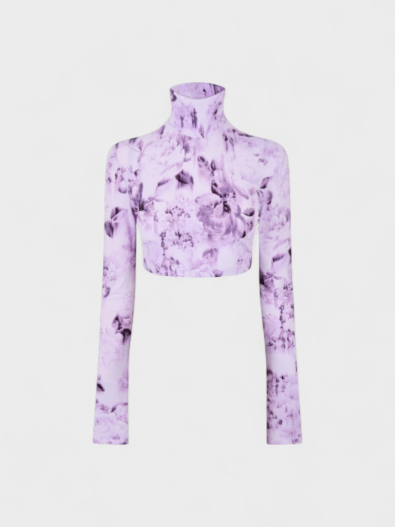 Off - White Chinese Cropped Long Sleeve Tee Purple - Supplied FashionOff - White