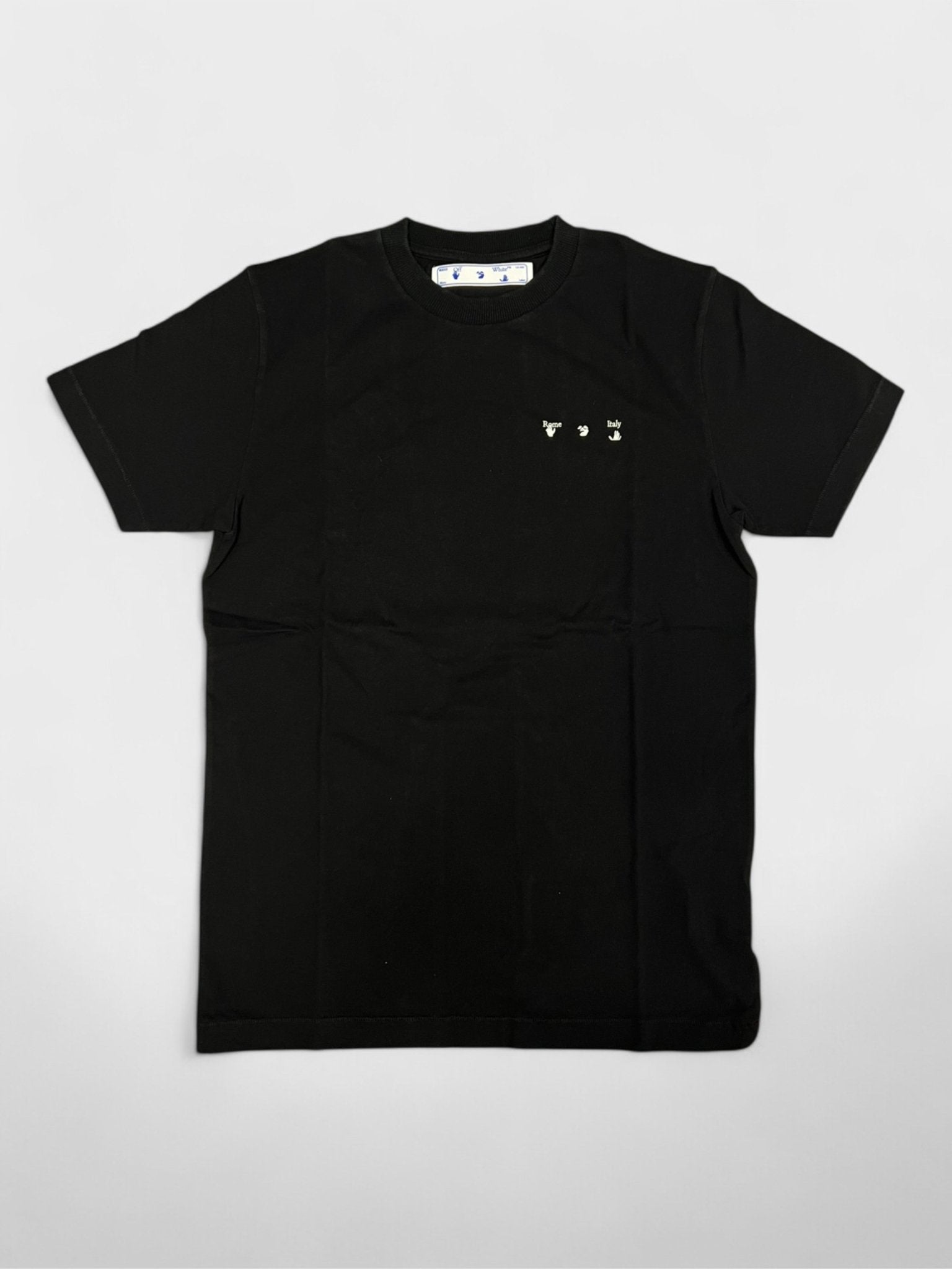 Off - White Clouds Slim Short Sleeve T Shirt Black - Supplied FashionOff White