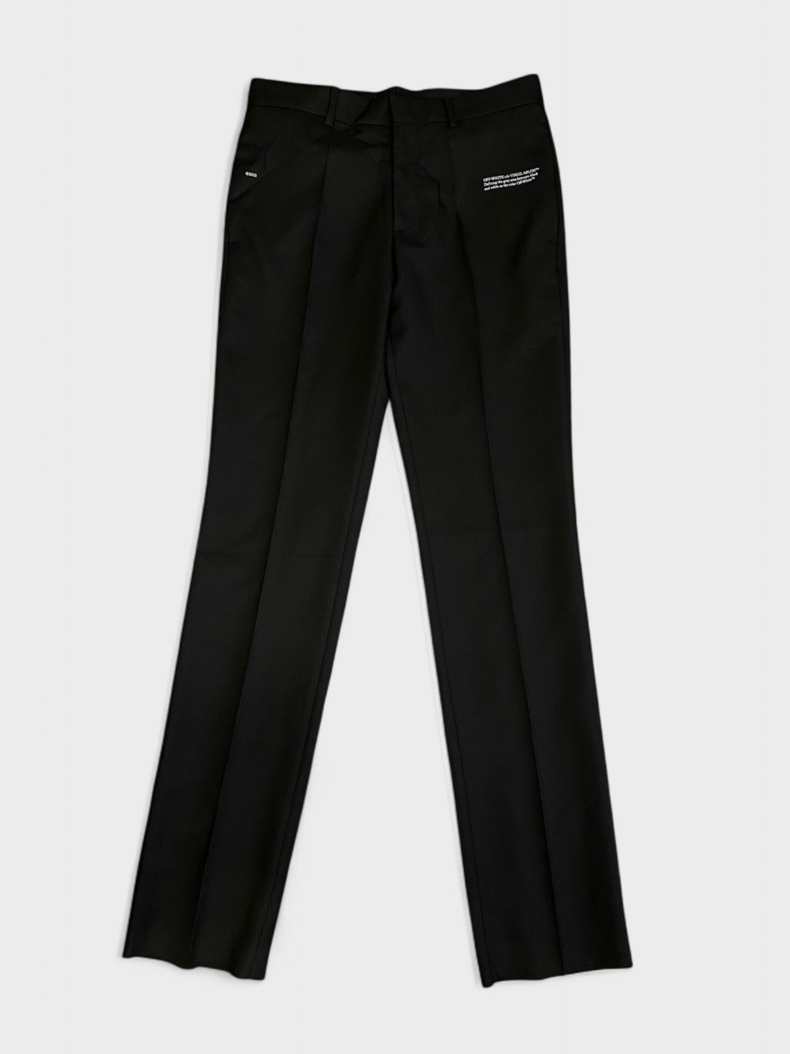 Off - White Corp Drill Slim Pant Black - Supplied FashionOff White