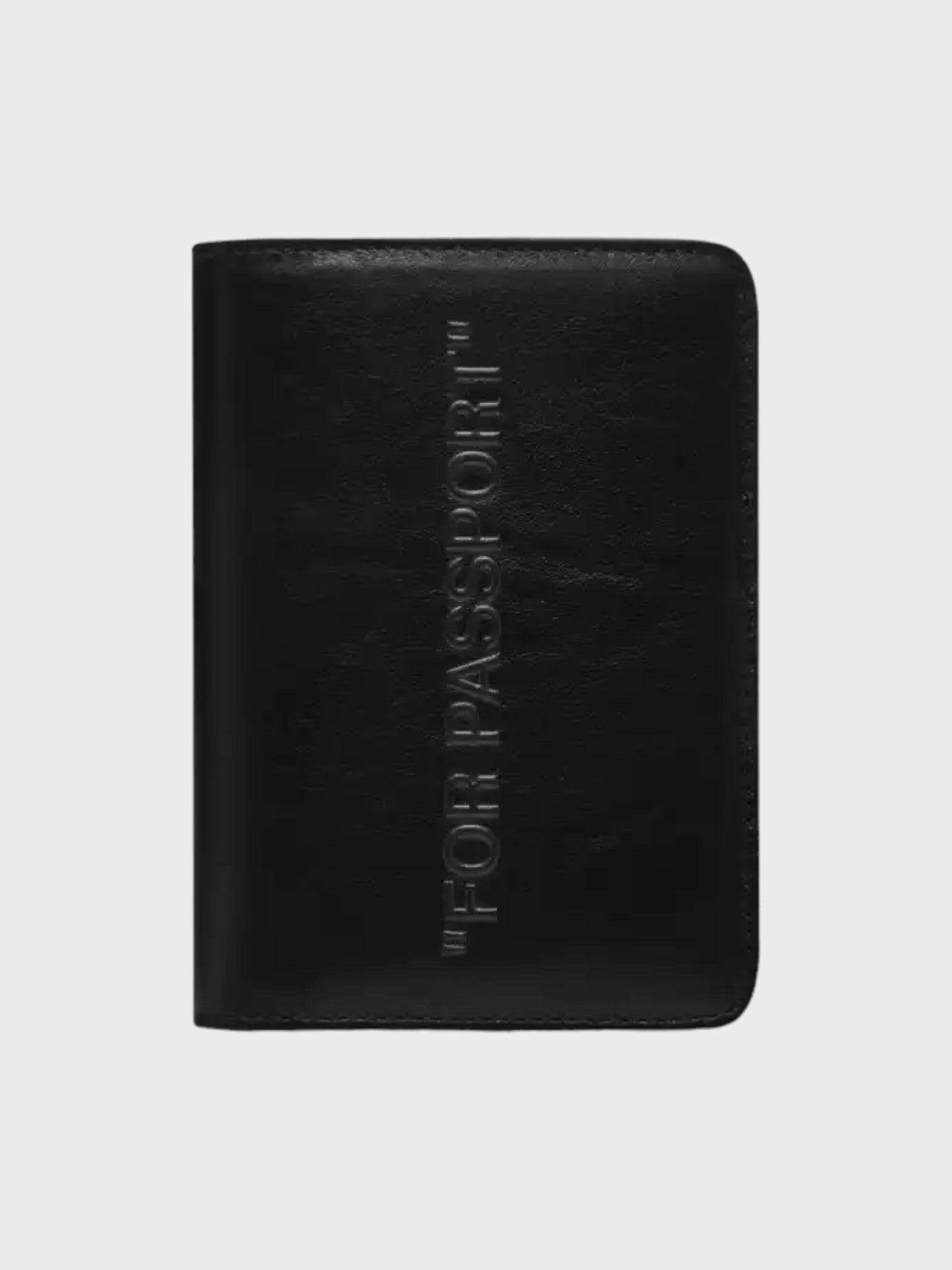 Off White Debossed Quote Passport Holder Black - Supplied LuxuryOff-White